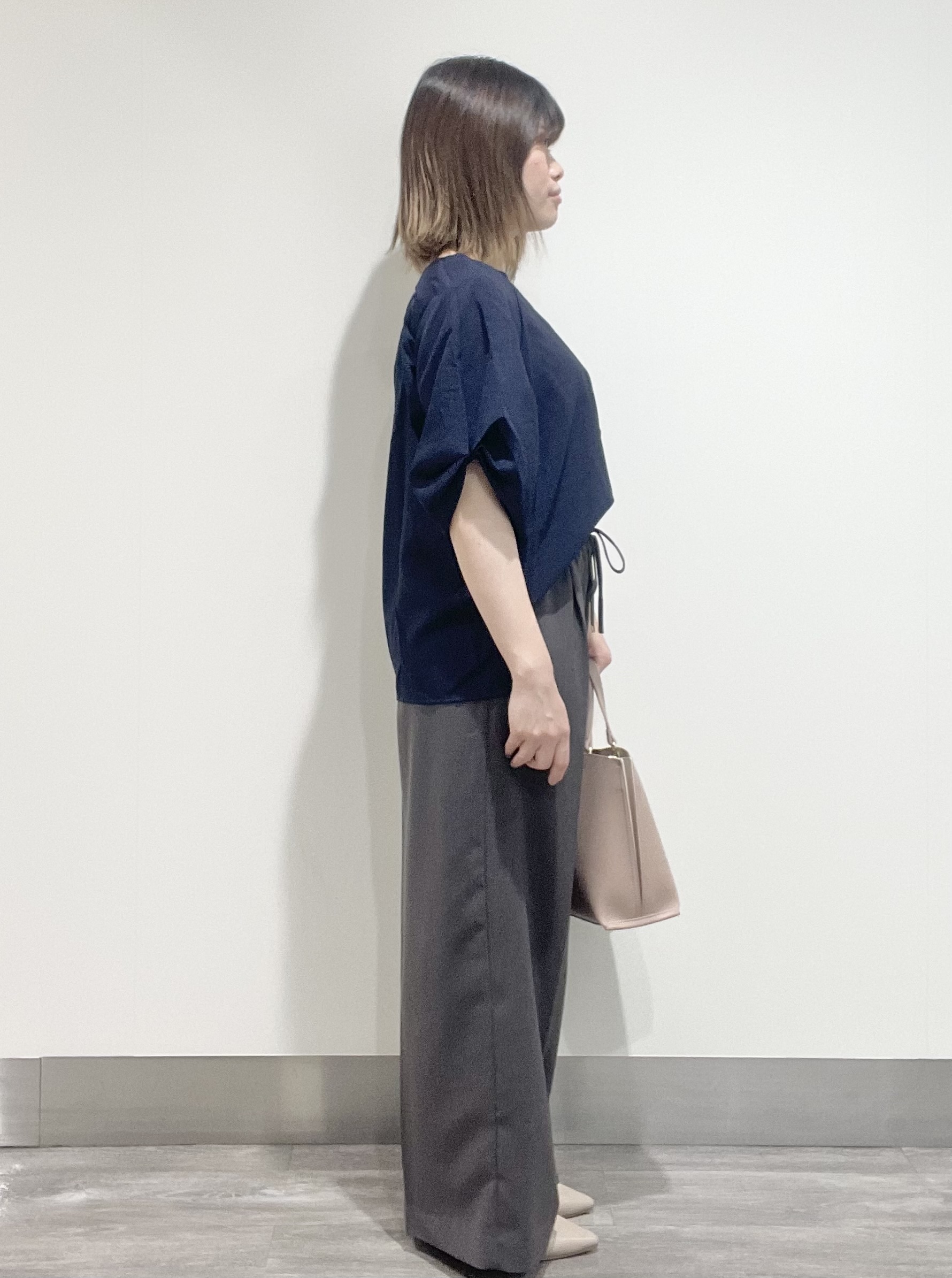こじさんの「OPAQUE.CLIP｜【接触冷感／吸水速乾】リネンライク タックスリーブブラウス《セットアップ対応／洗濯機OK》」を使ったコーディネート