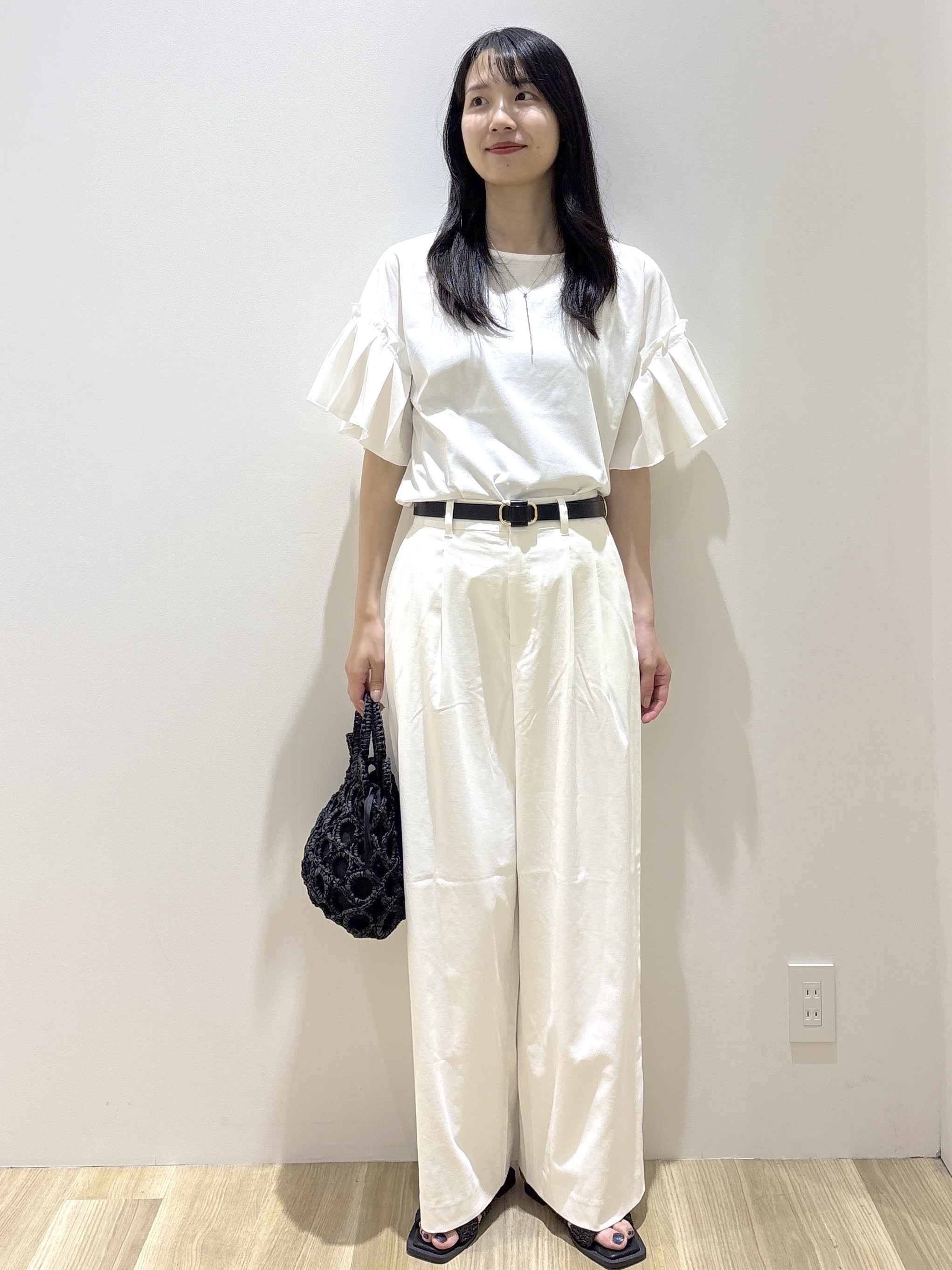 sachikoさんの「OPAQUE.CLIP｜【接触冷感】タックスリーブカットソー《洗濯機OK》」を使ったコーディネート