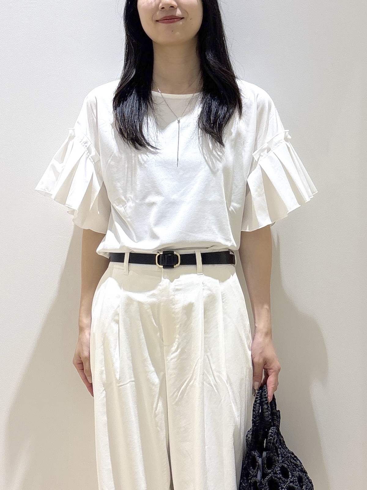sachikoさんの「OPAQUE.CLIP｜【接触冷感】タックスリーブカットソー《洗濯機OK》」を使ったコーディネート