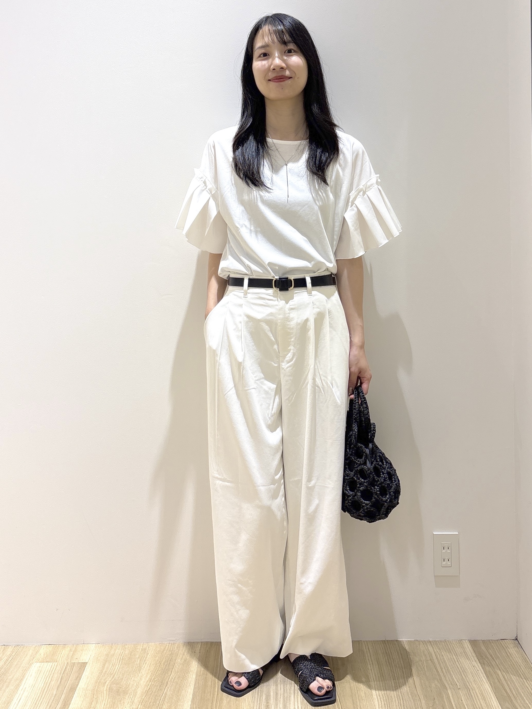 sachikoさんの「OPAQUE.CLIP｜【接触冷感】タックスリーブカットソー《洗濯機OK》」を使ったコーディネート