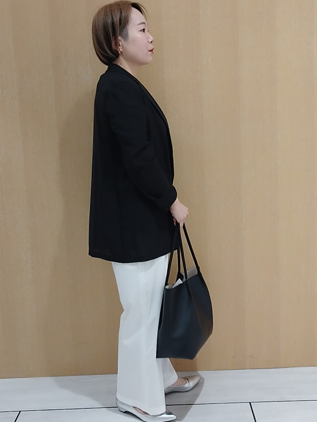 s u g iさんの「UNTITLED｜◆【セットアップ可/接触冷感/通気性】ドライシアーダブルジャケット」を使ったコーディネート