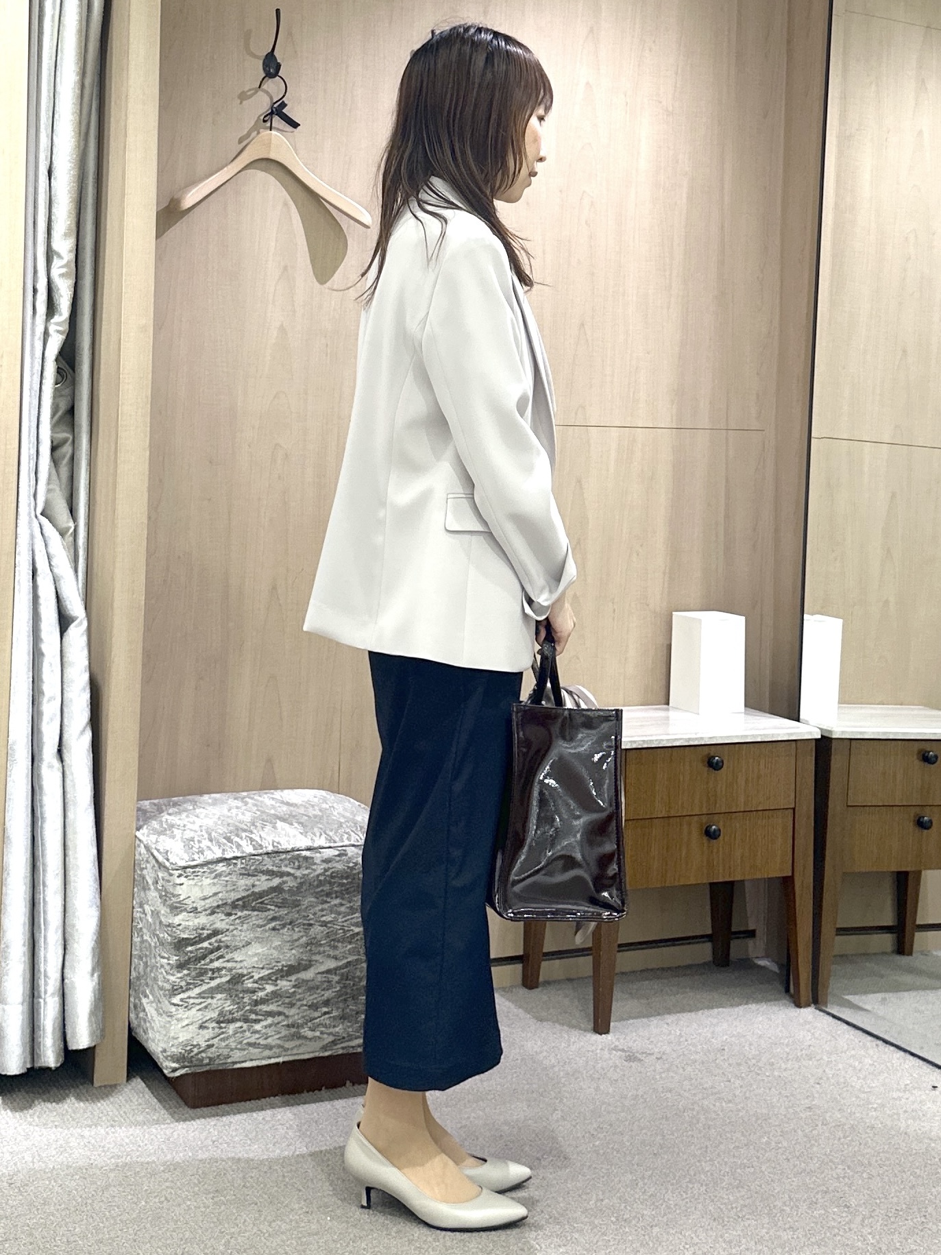 Miwaさんの「UNTITLED｜【セットアップ可/UV/接触冷感】エアリーテーラードジャケット」を使ったコーディネート