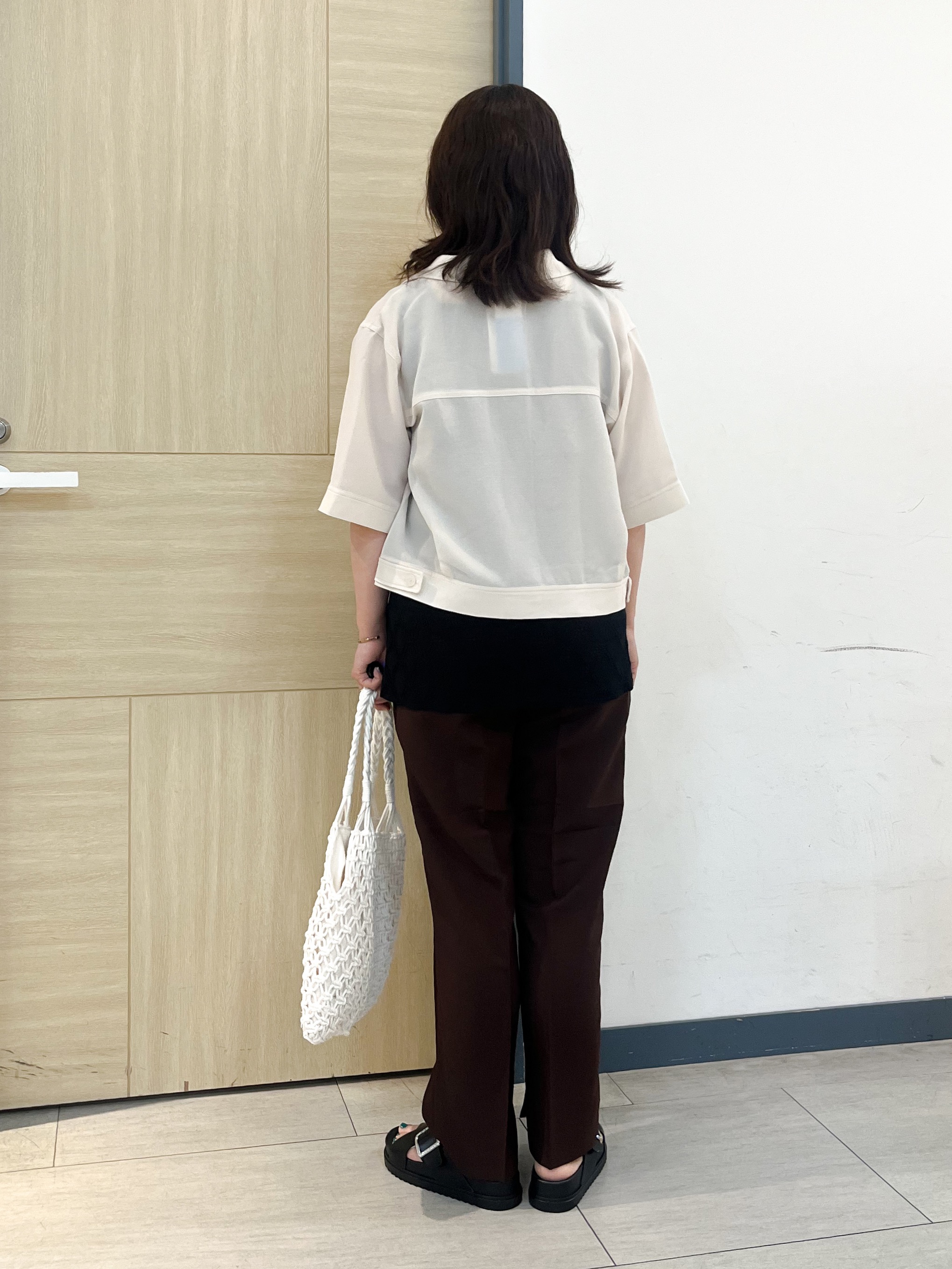 YOさんの「grove｜【吸水速乾・通気性・洗える】衿付きハーフジャケット」を使ったコーディネート