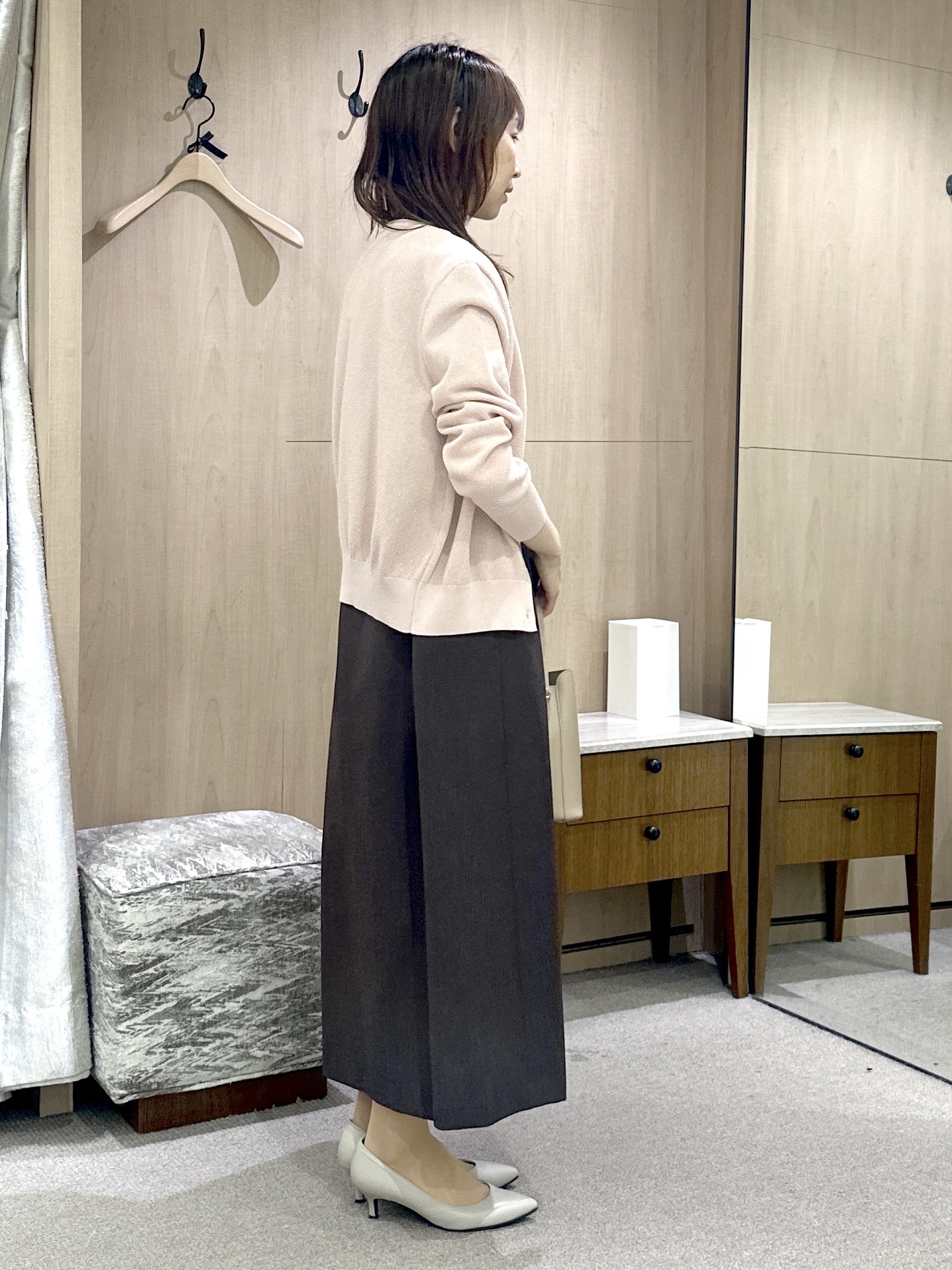 Miwaさんの「UNTITLED｜【接触冷感/UVカット/イージーケア】配色ラインワンピース」を使ったコーディネート