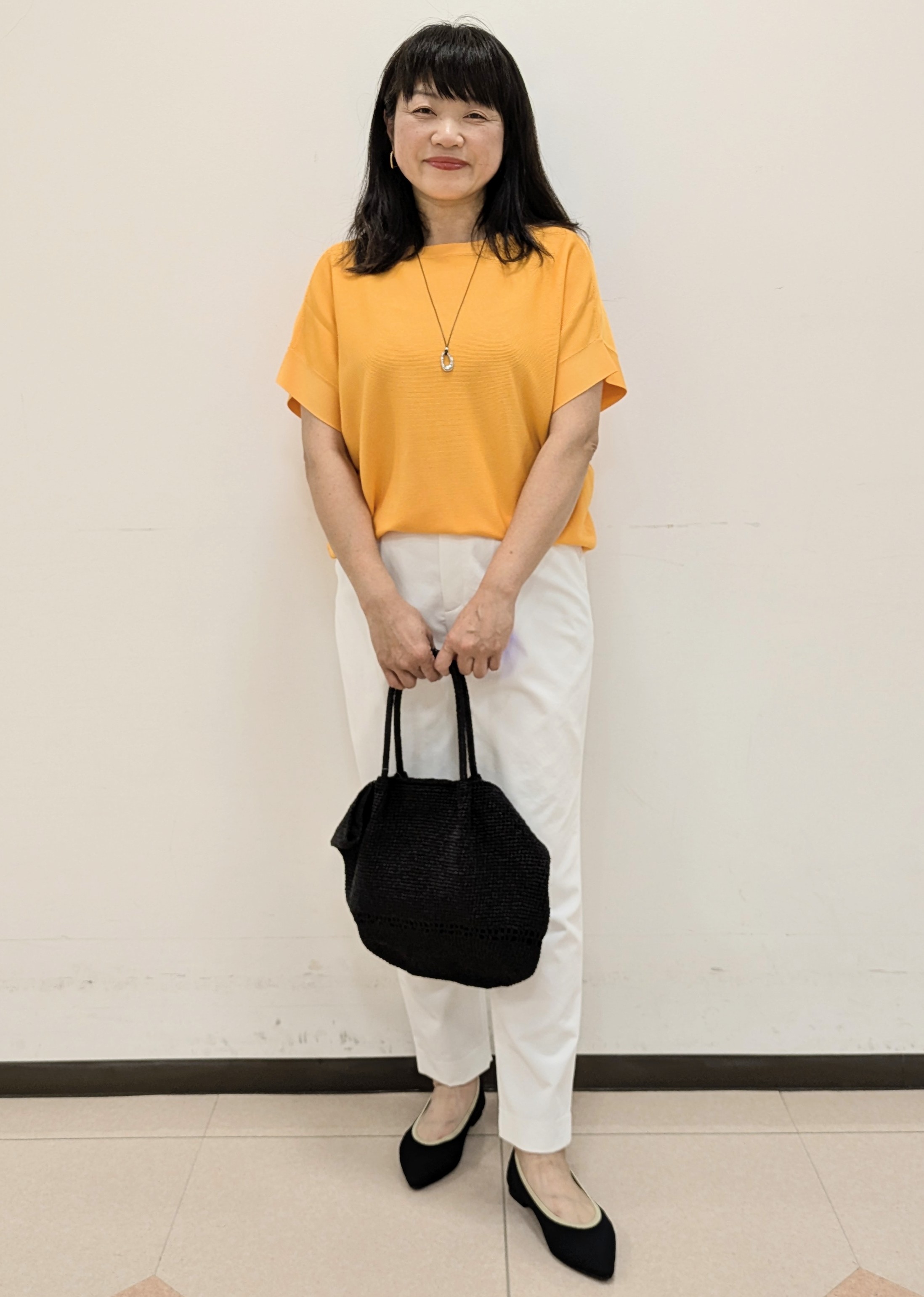 ともさんの「UNTITLED｜【11色展開/体型カバー】前後2WAYフレンチスリーブニット」を使ったコーディネート