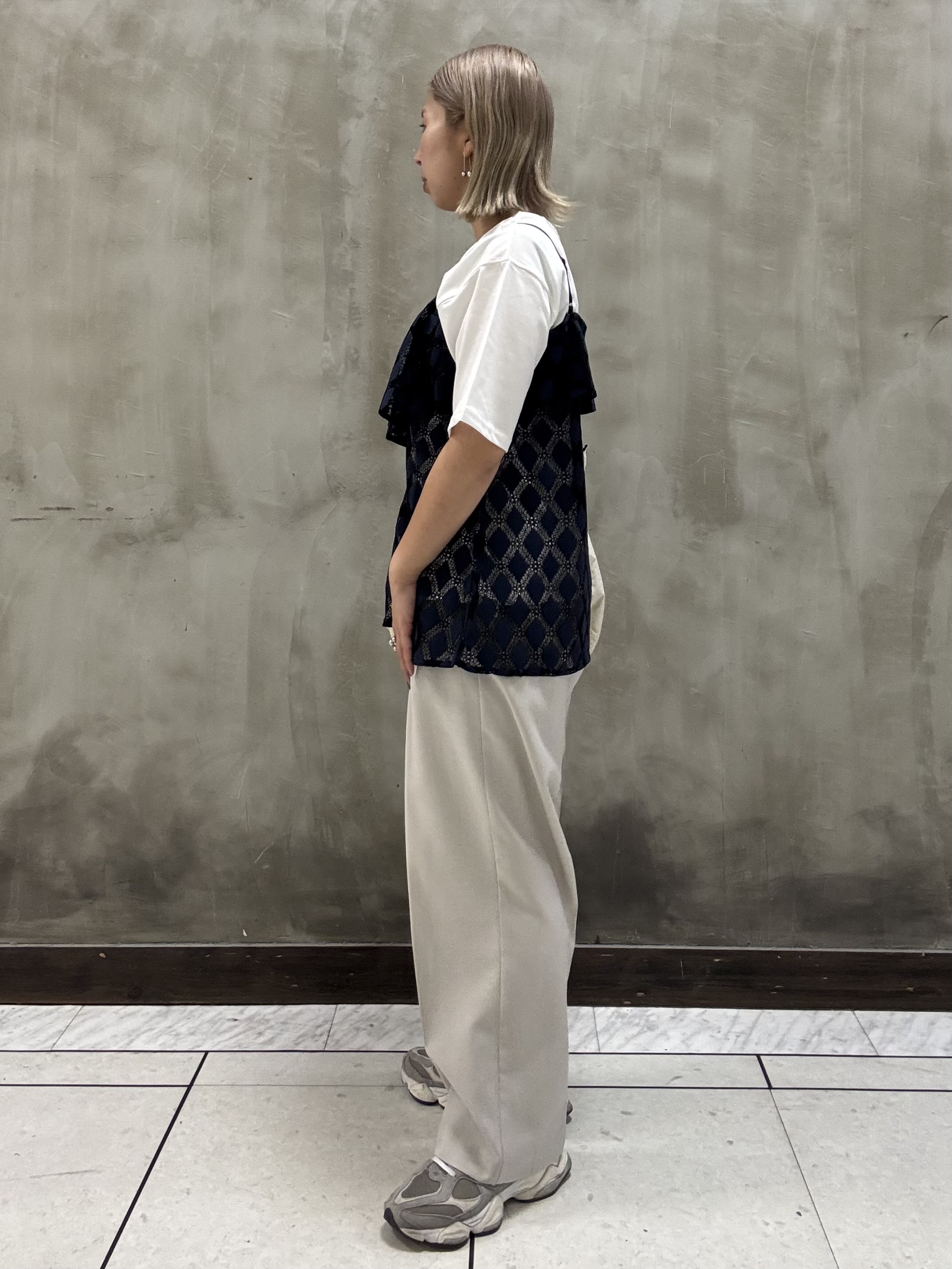 minaさんの「grove｜【UVカット/接触冷感】プリントアソート5分袖Tシャツ」を使ったコーディネート