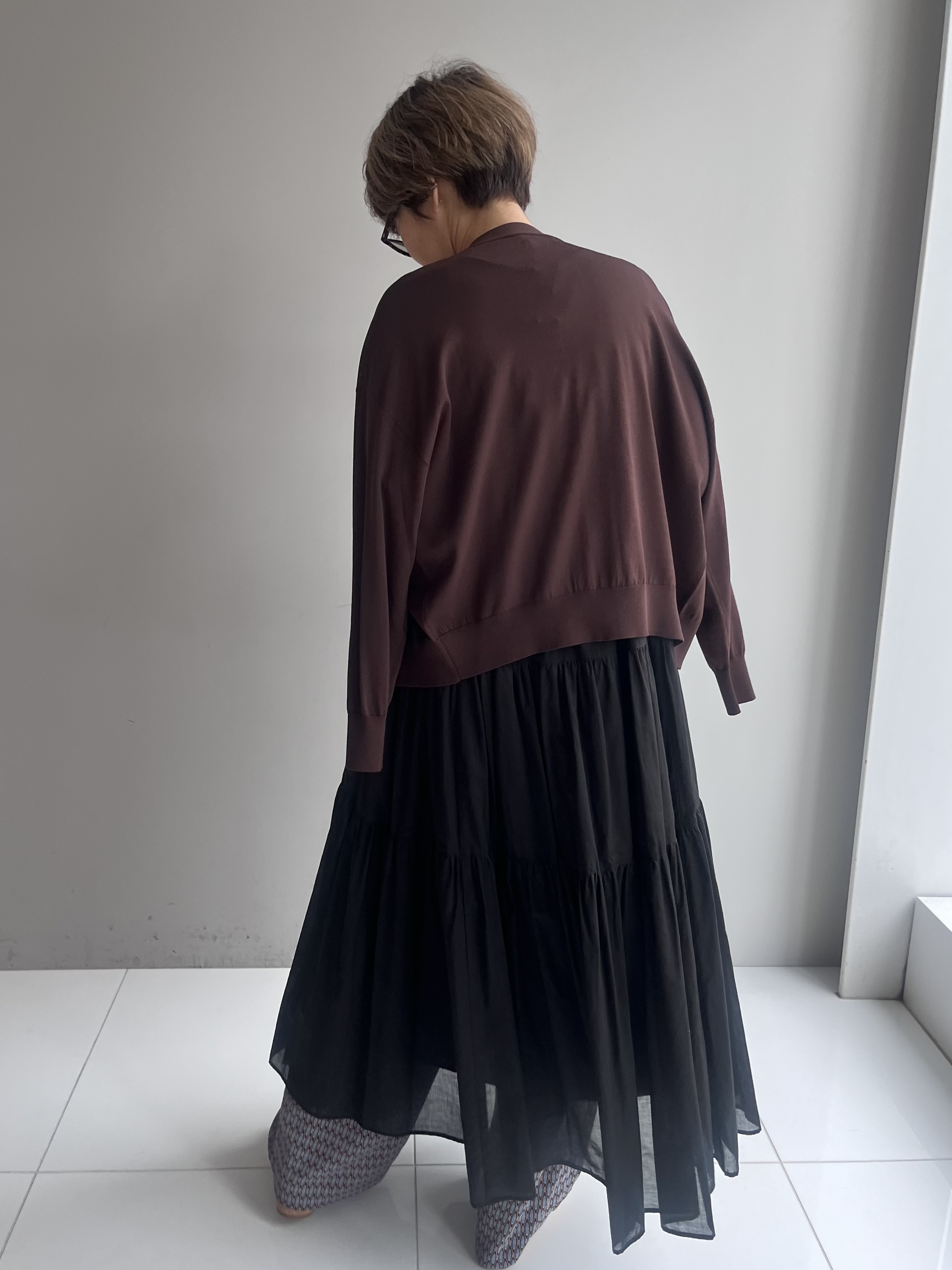 Mariko.Sさんの「OPAQUE.CLIP｜【UV／接触冷感】Vネックリラクシーニットカーディガン《洗濯機OK／抗ピル》」を使ったコーディネート