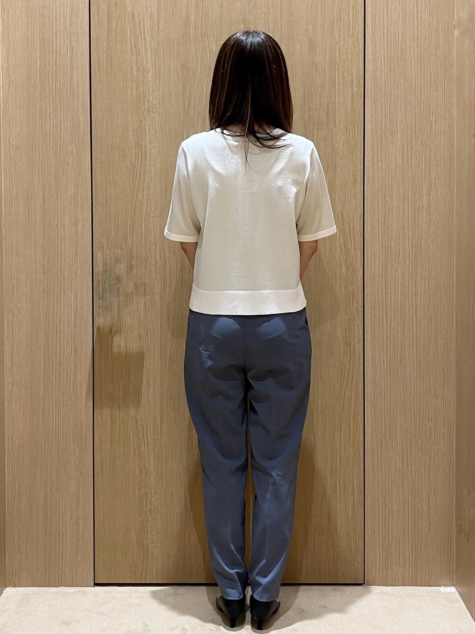 yukariさんの「OPAQUE.CLIP｜ラメアソートバイカラー半袖カーディガン【洗濯機OK】」を使ったコーディネート