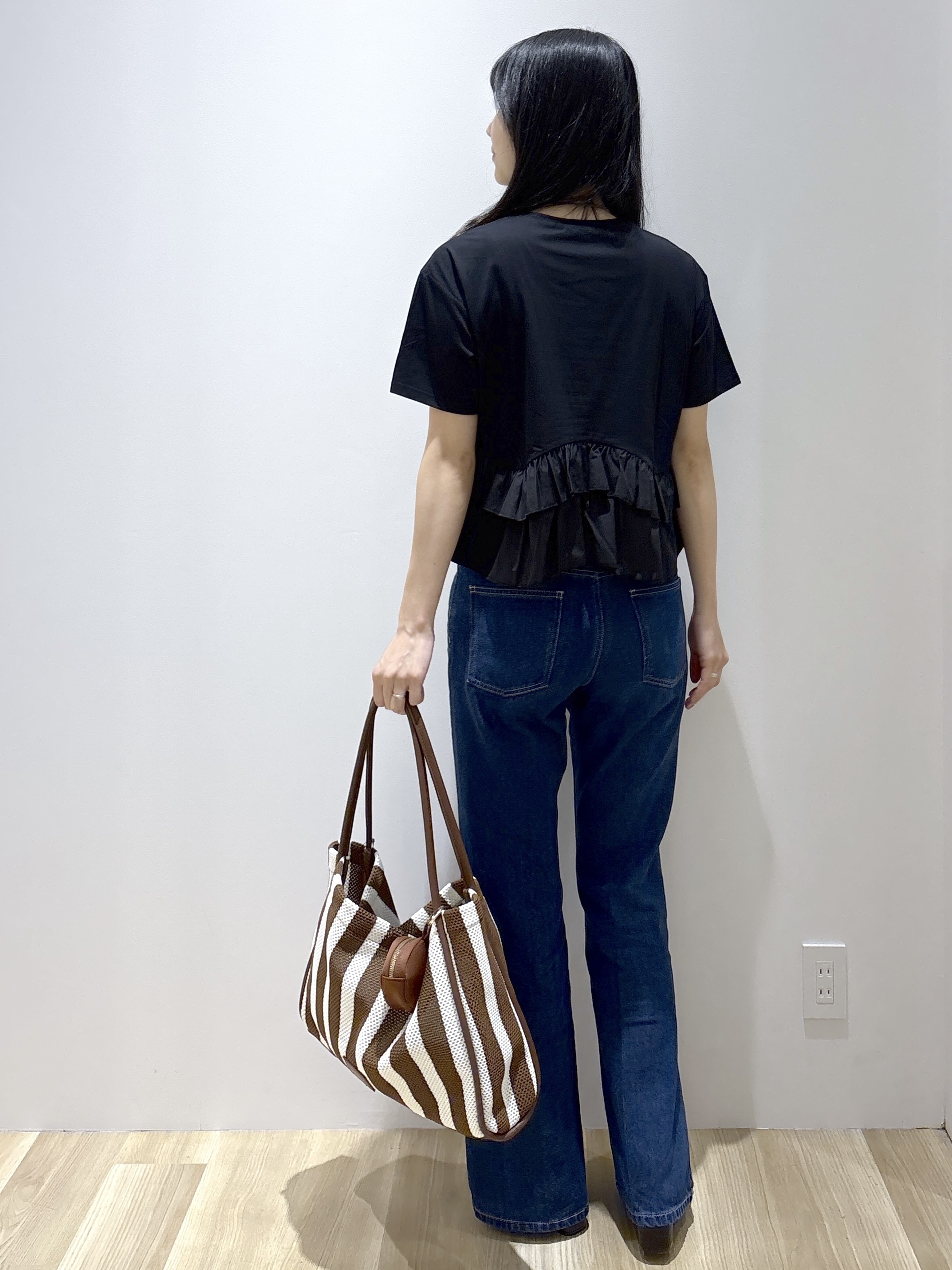 sachikoさんの「OPAQUE.CLIP｜裾フリルドッキングTシャツ【洗濯機OK】」を使ったコーディネート