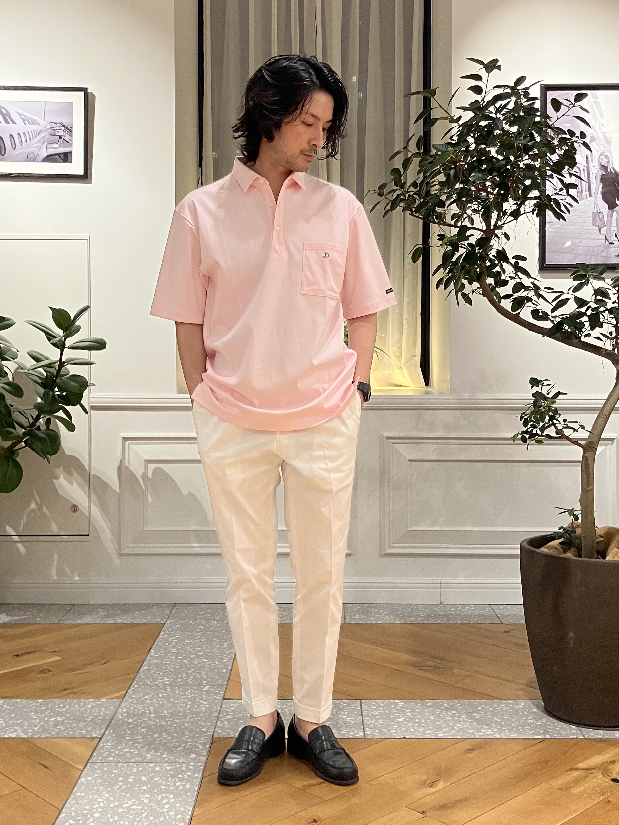 junyaさんの「DRESSTERIOR｜【接触冷感/抗菌防臭/消臭/Safari5月号掲載】ICE CLEAR COTTON オーバーフィッ」を使ったコーディネート