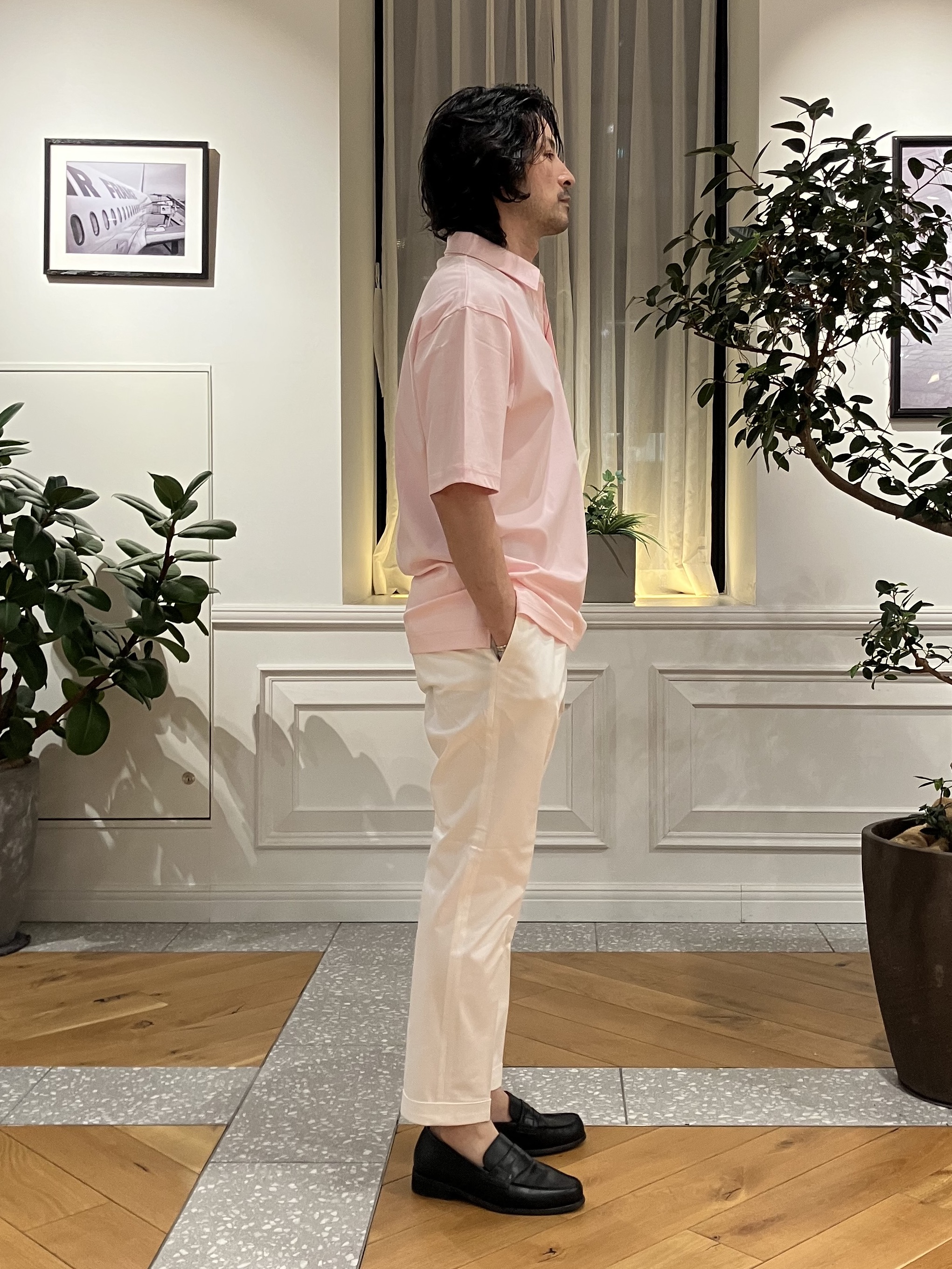 junyaさんの「DRESSTERIOR｜【接触冷感/抗菌防臭/消臭/Safari5月号掲載】ICE CLEAR COTTON オーバーフィッ」を使ったコーディネート