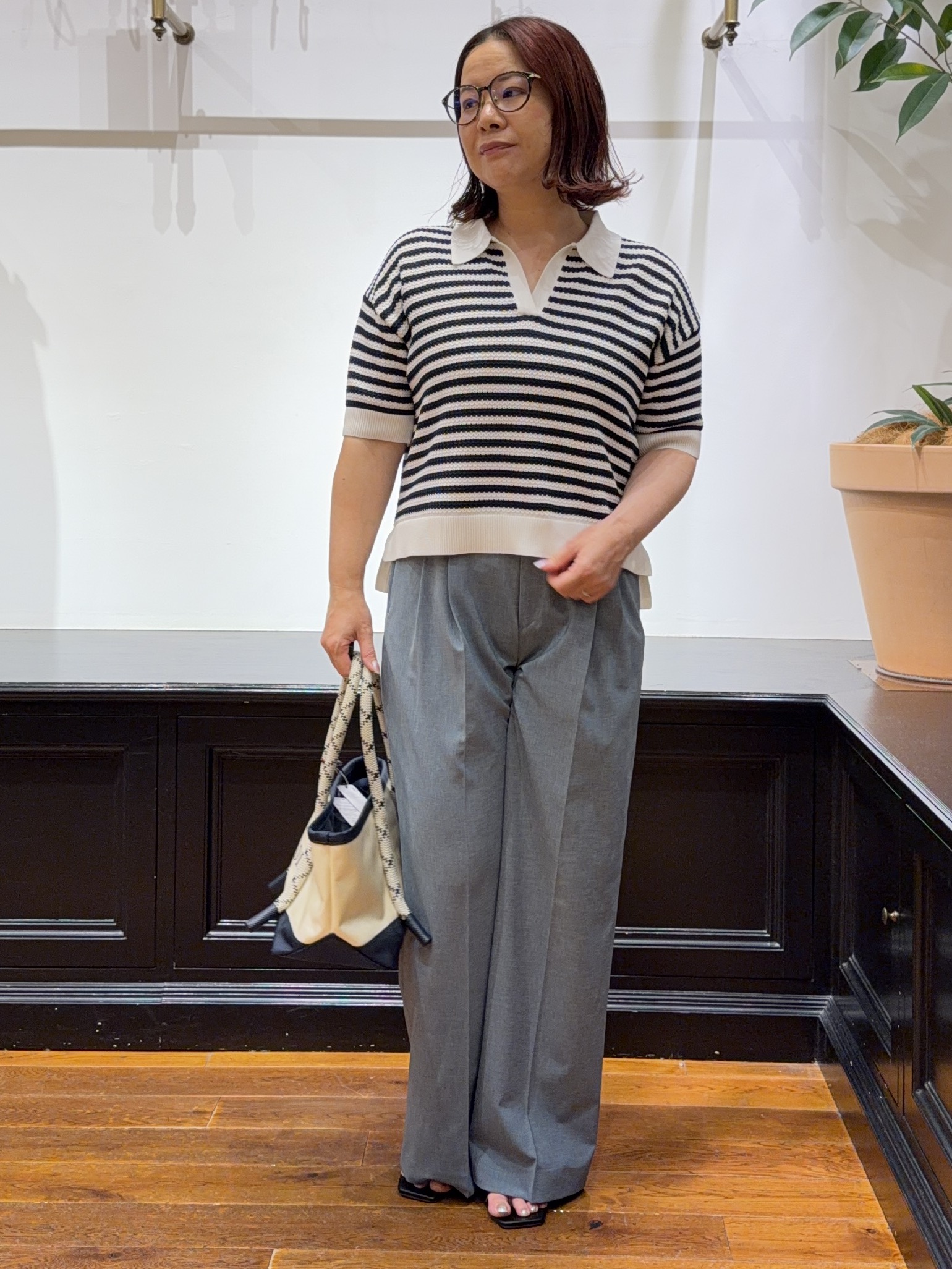 Asamiさんの「DRESSTERIOR｜【otonaMUSE5月号掲載／セットアップ可】ウォッシャブルワイドタックパンツ」を使ったコーディネート