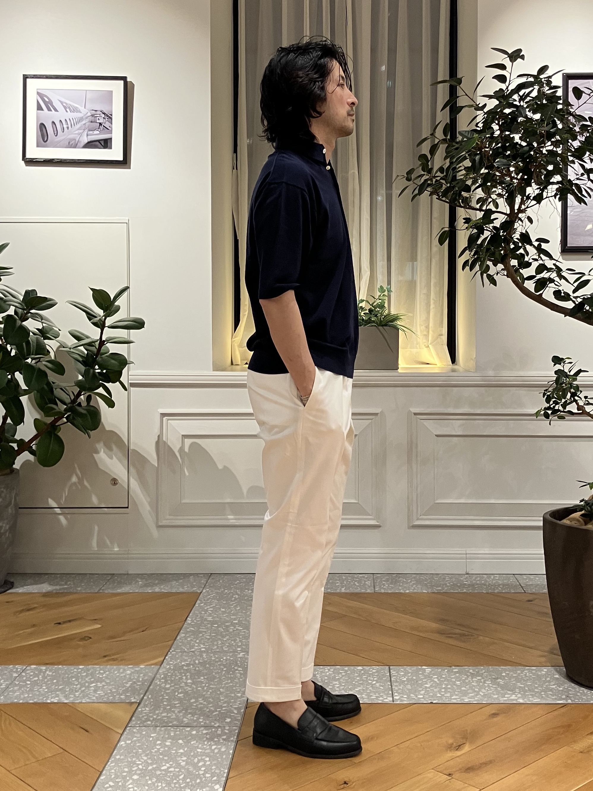 junyaさんの「DRESSTERIOR｜【干場義雅&times;DRESSTERIOR/再入荷】ウォッシャブル ニットポロシャツ」を使ったコーディネート