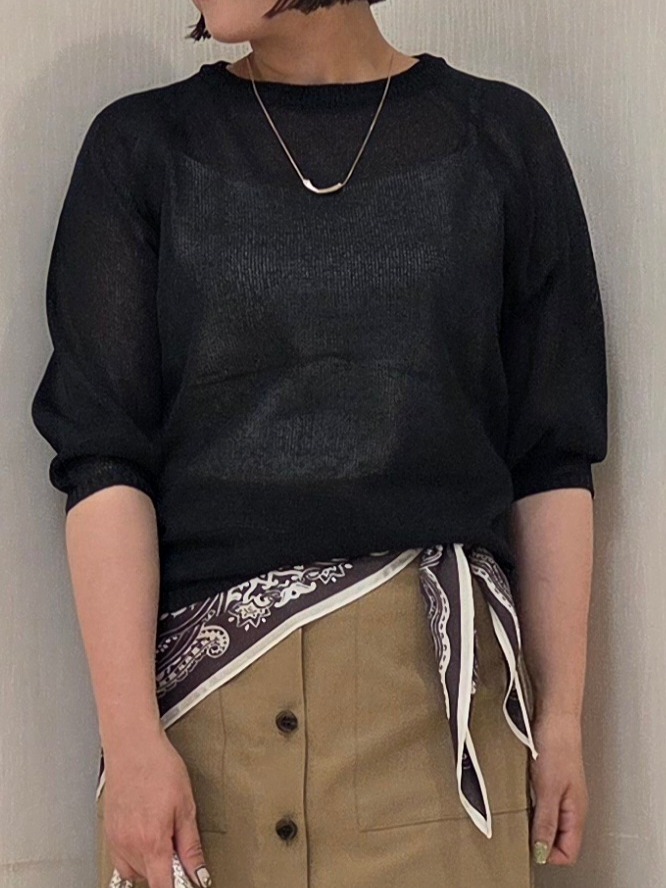 naokoさんの「UNTITLED｜【洗える/ゆったり】クルーネックドライニット」を使ったコーディネート