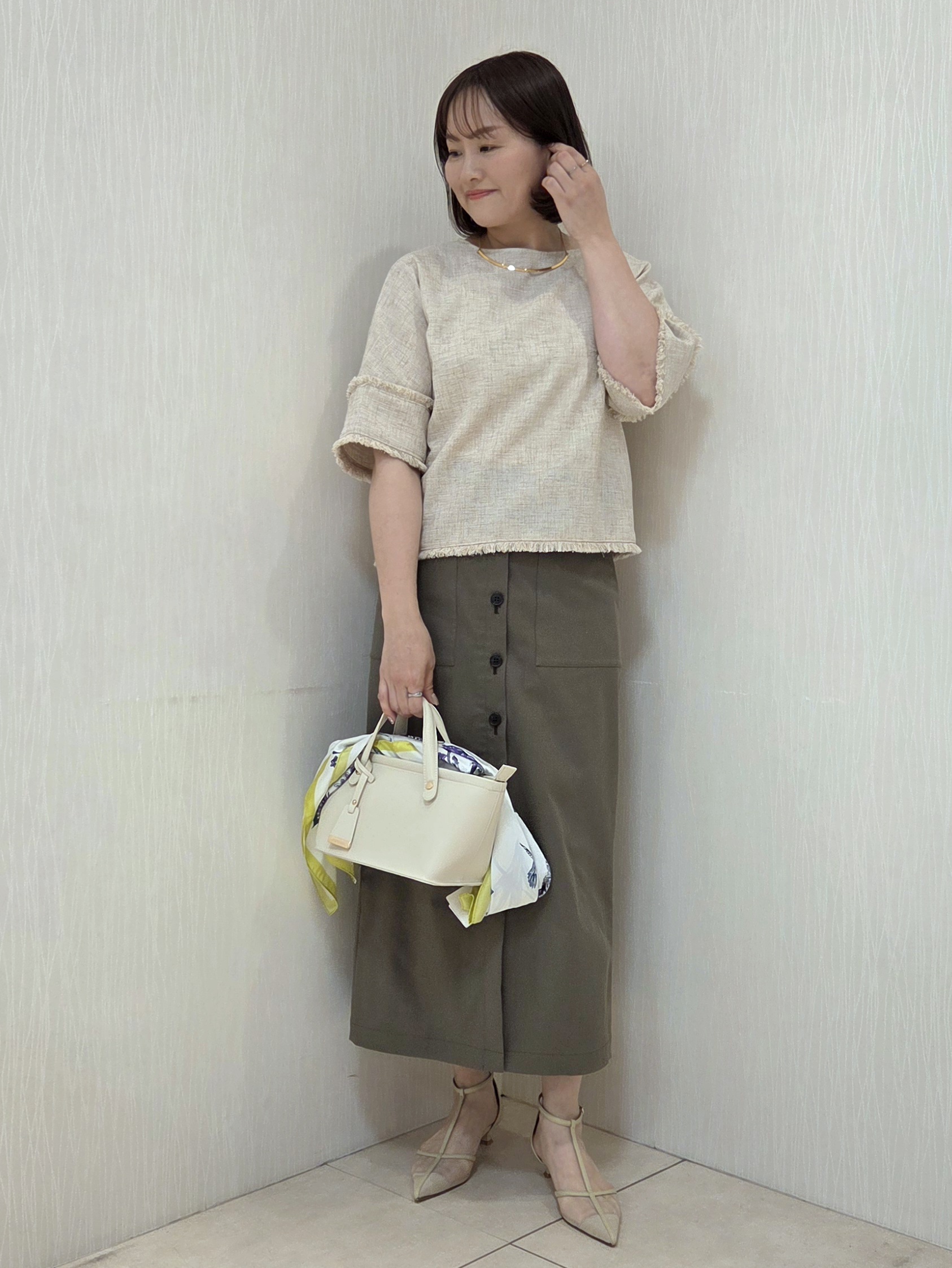 naokoさんの「UNTITLED｜【ステンレスチェーン】ティアーズネックレス」を使ったコーディネート