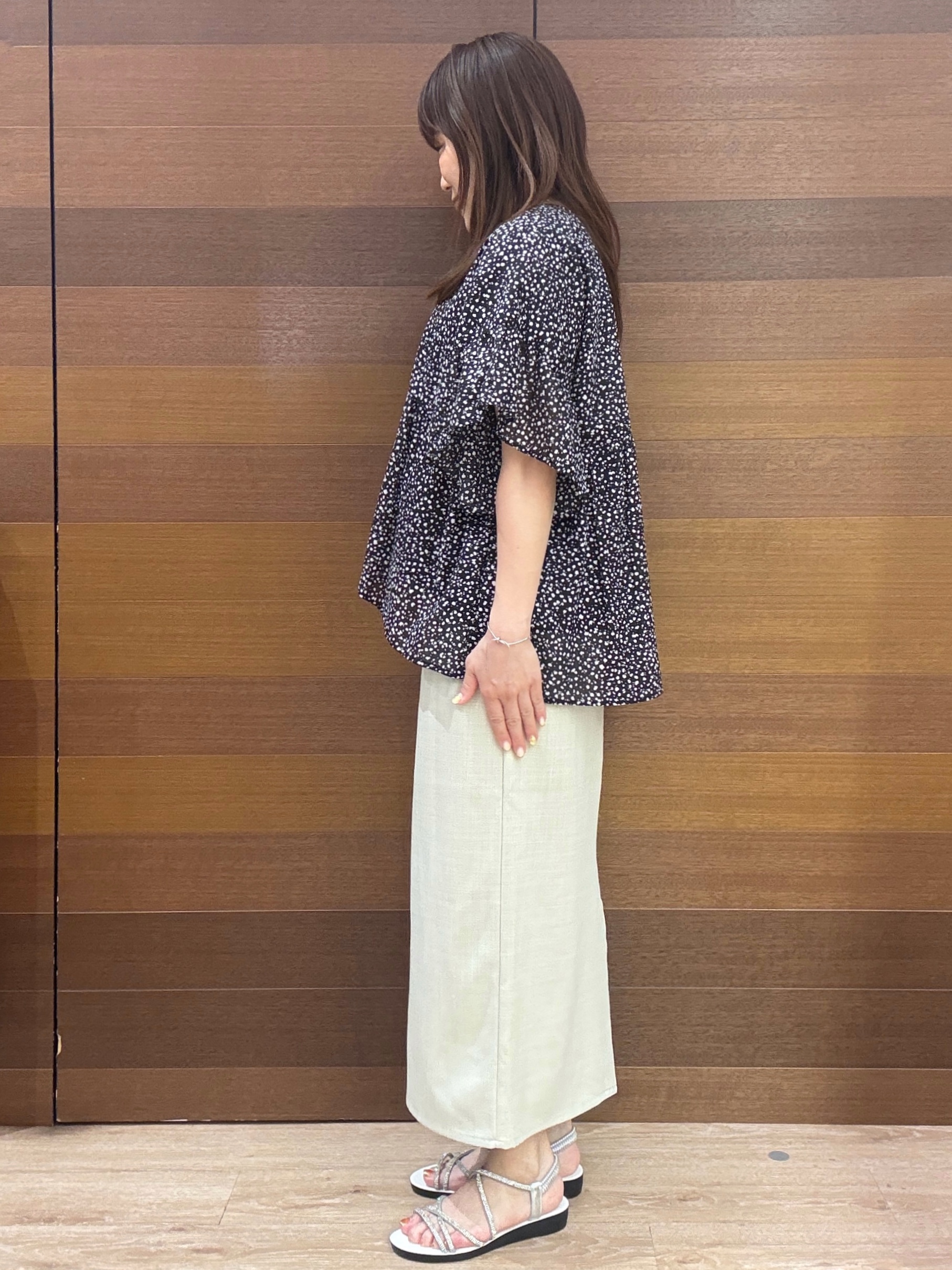 maichiさんの「OPAQUE.CLIP｜フリルペプラムブラウス【洗濯機OK】」を使ったコーディネート
