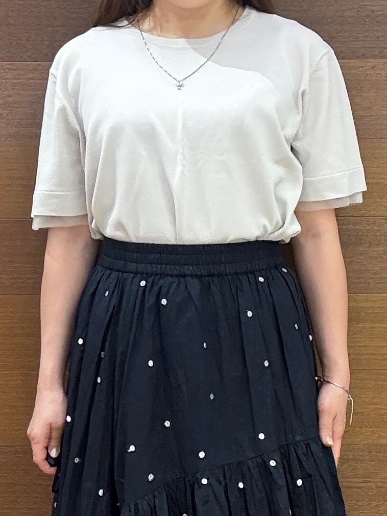 maichiさんの「OPAQUE.CLIP｜【UV／接触冷感／抗ピル】シアー＆レイヤード風さらりニット《洗濯機OK》」を使ったコーディネート