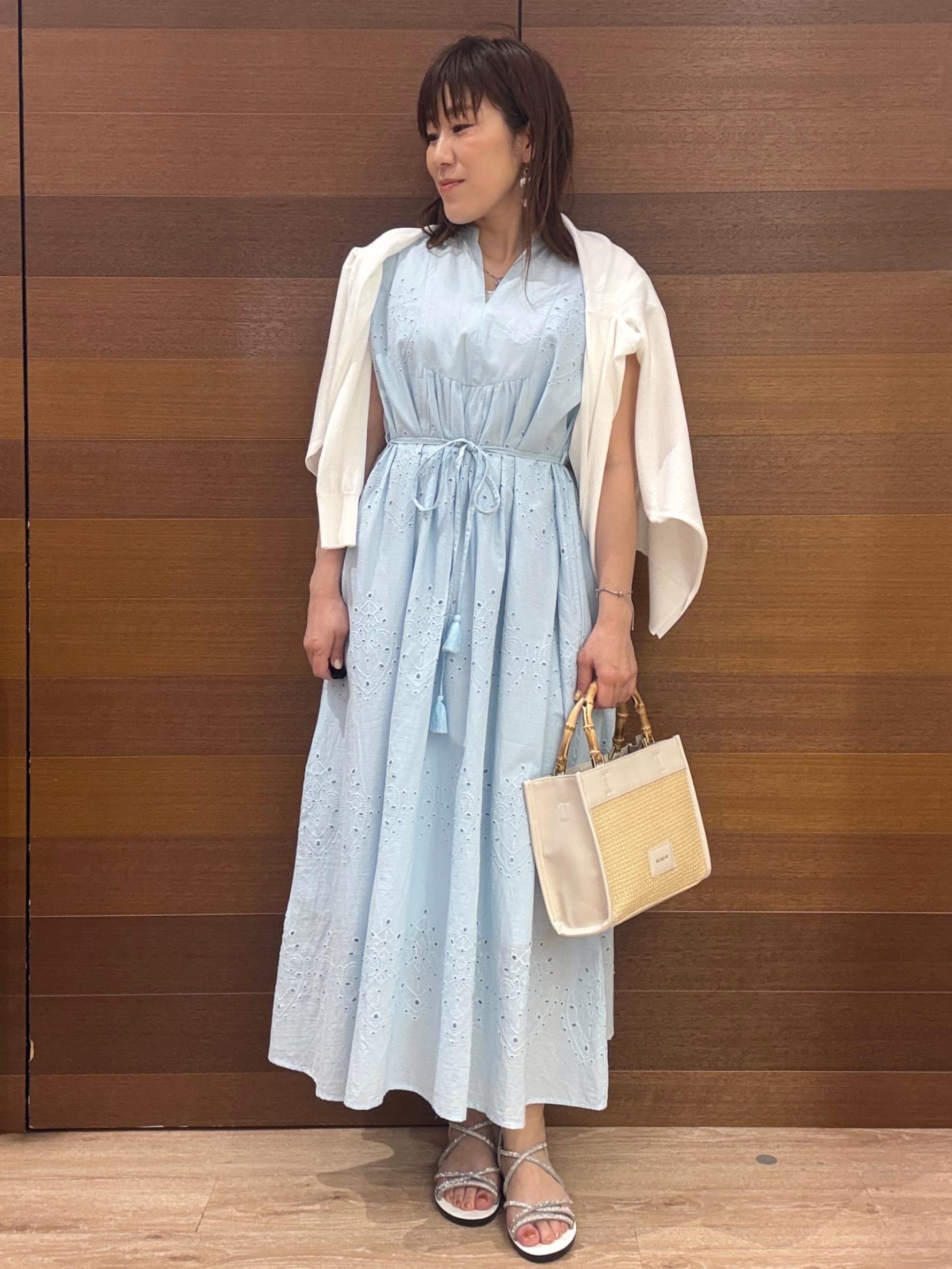 maichiさんの「OPAQUE.CLIP｜【接触冷感】ニットカーディガン《洗濯機OK／抗ピリング》」を使ったコーディネート