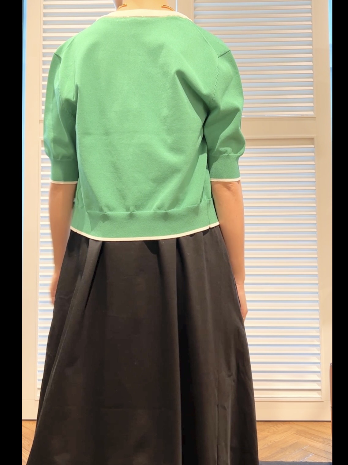 OCHIAIさんの「DRESSTERIOR｜【接触冷感／抗菌防臭／消臭/ウォッシャブル】アイスクリアコットン フレンチスリーブワンピース」を使ったコーディネート