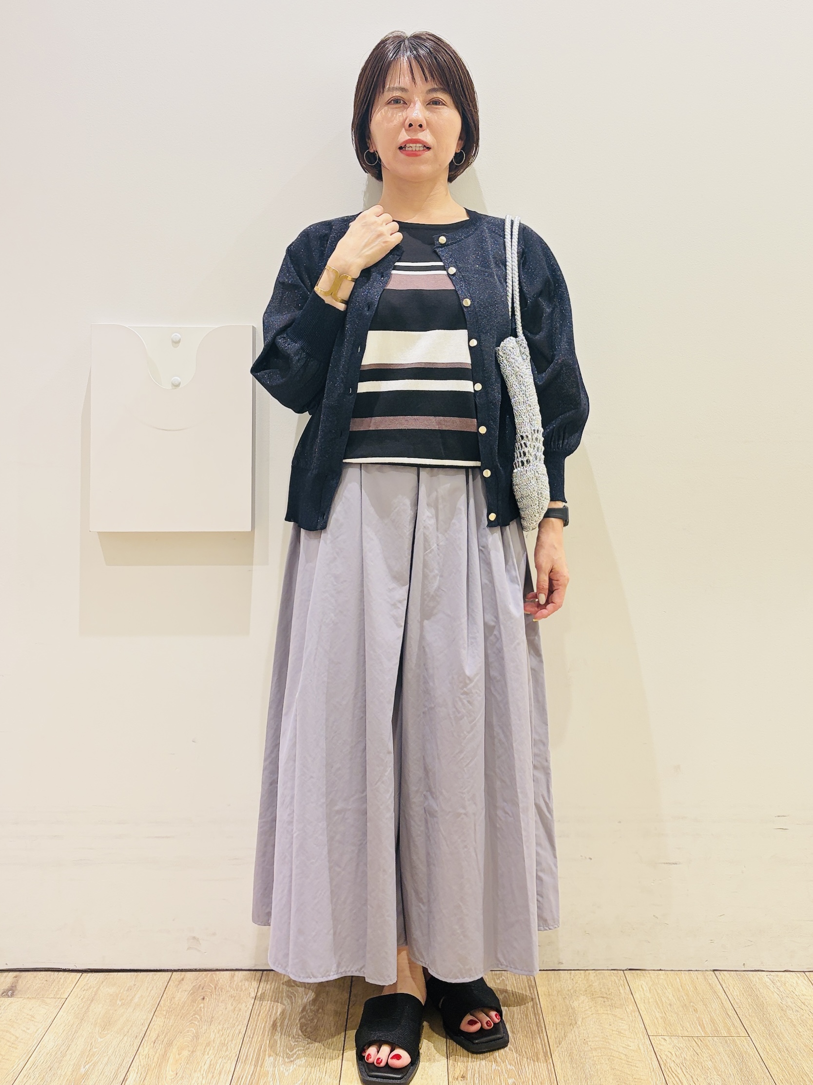YUKOさんの「index｜表面デザイン フープピアス」を使ったコーディネート