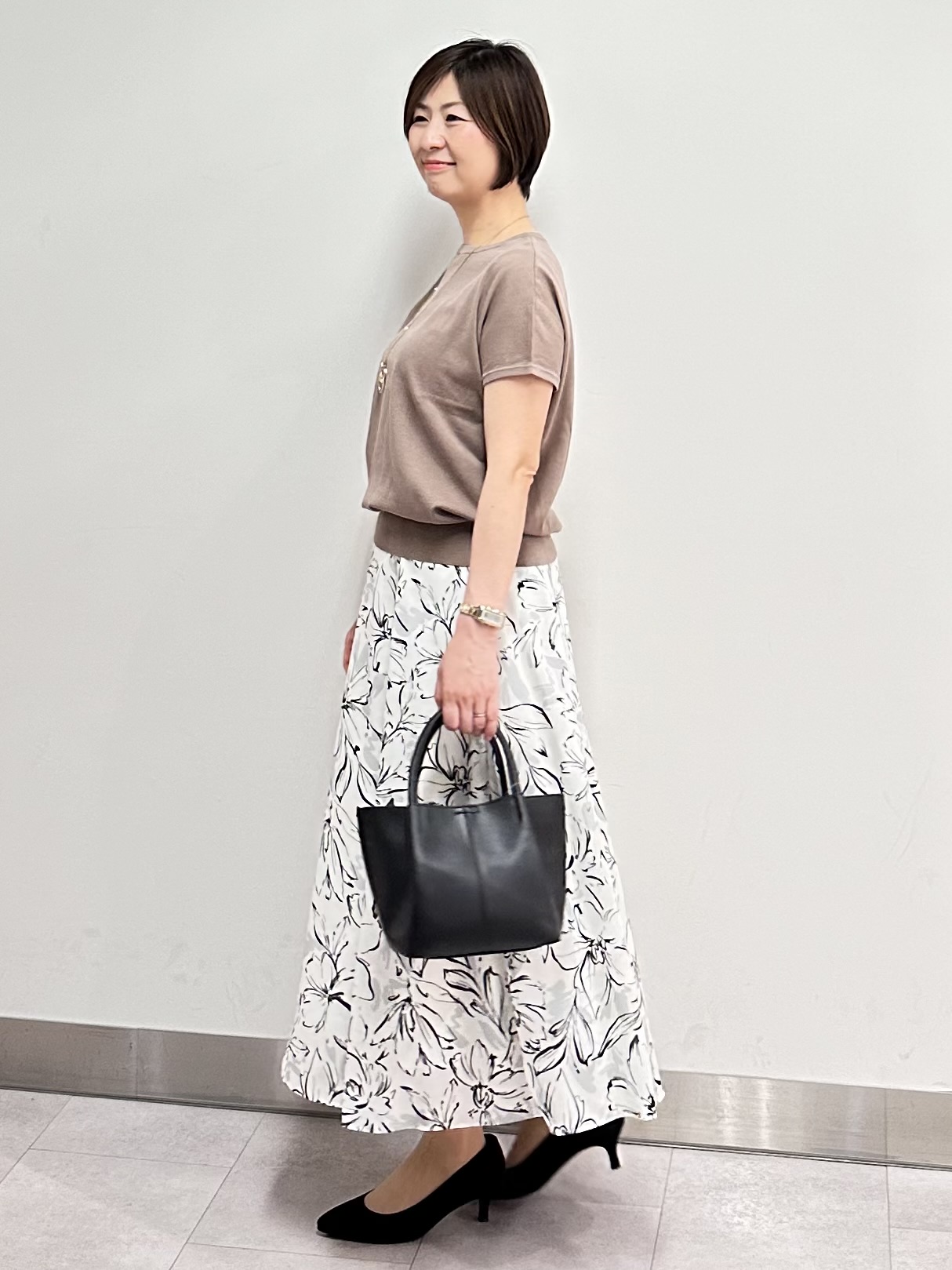みなこさんの「UNTITLED｜◆【9色展開/アンサンブル可】コットンクルーネックカーディガン」を使ったコーディネート