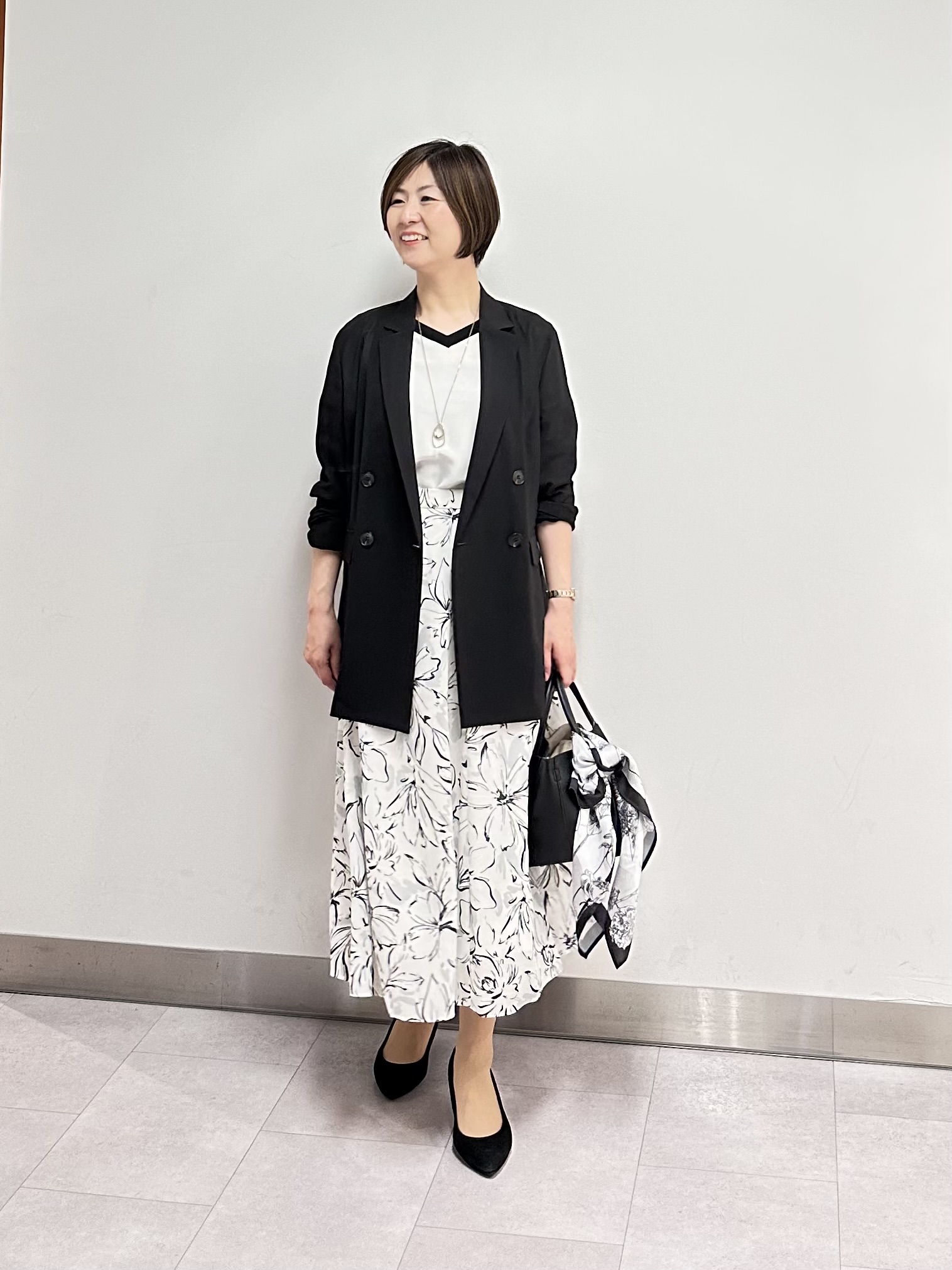 みなこさんの「UNTITLED｜◆【セットアップ可/接触冷感/通気性】ドライシアーダブルジャケット」を使ったコーディネート