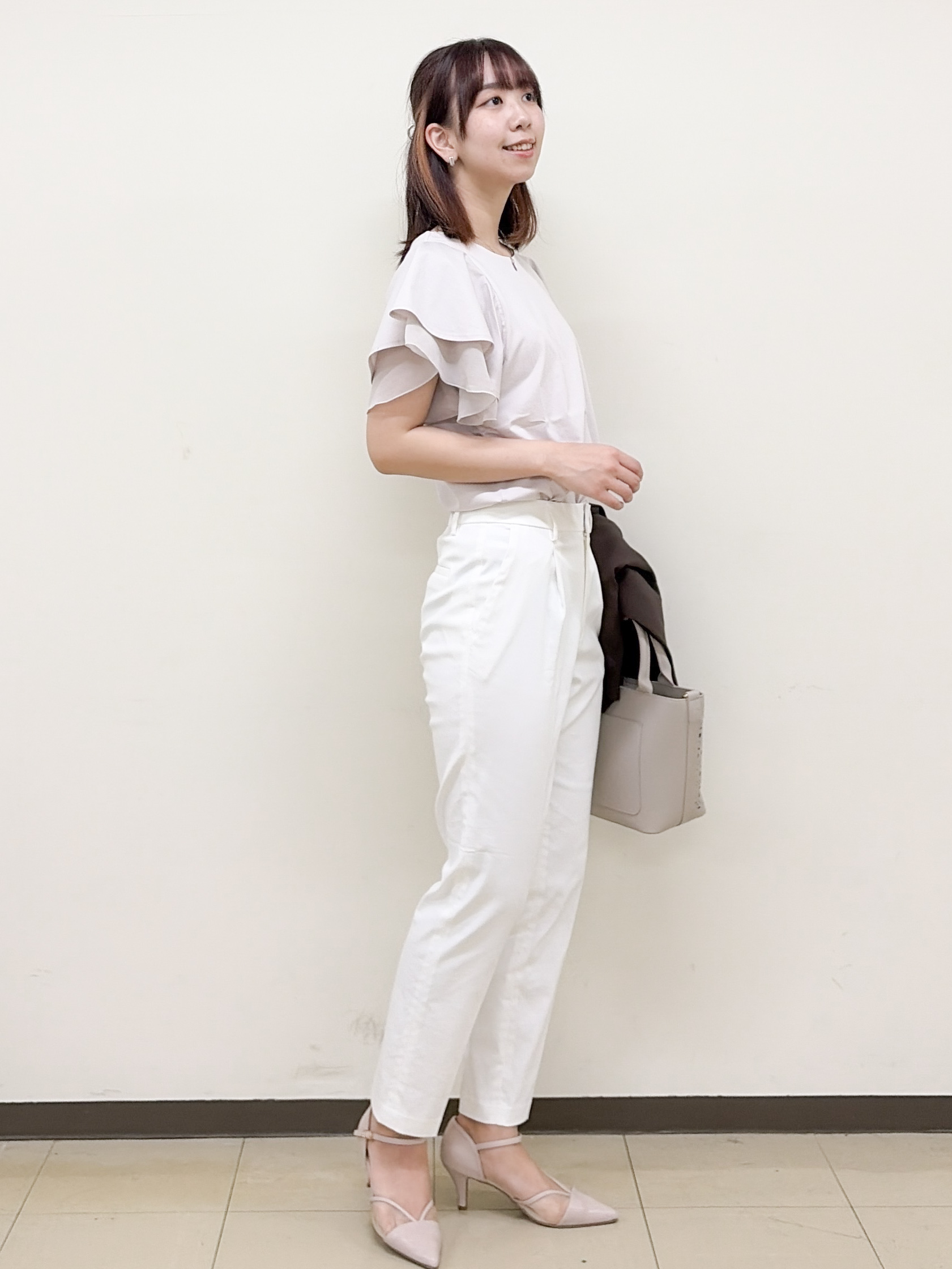 yurinaさんの「index｜【接触冷感／UVケア】シフォンフリルドッキングトップス《洗濯機OK》」を使ったコーディネート