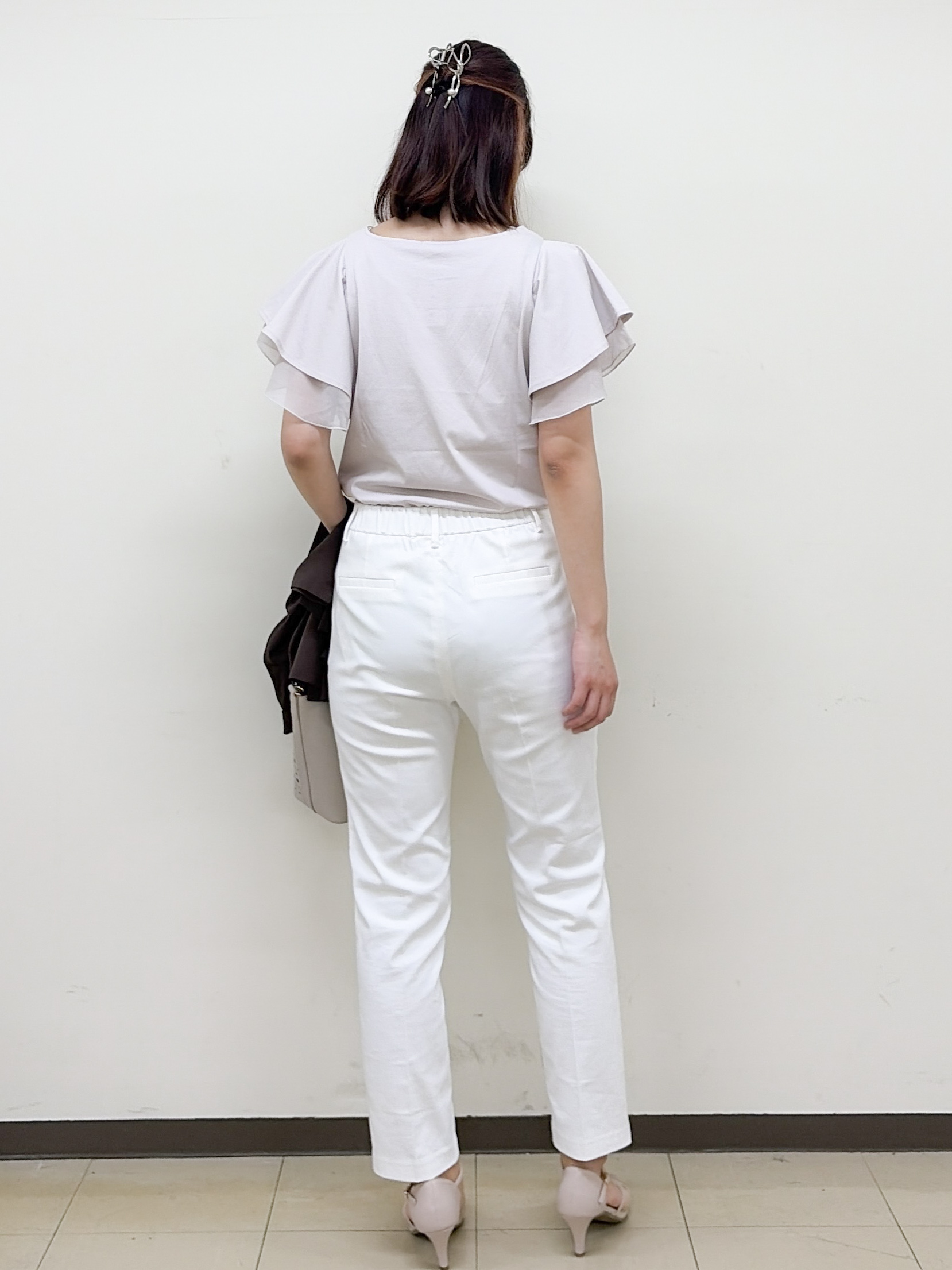 yurinaさんの「index｜【接触冷感／UVケア】シフォンフリルドッキングトップス《洗濯機OK》」を使ったコーディネート