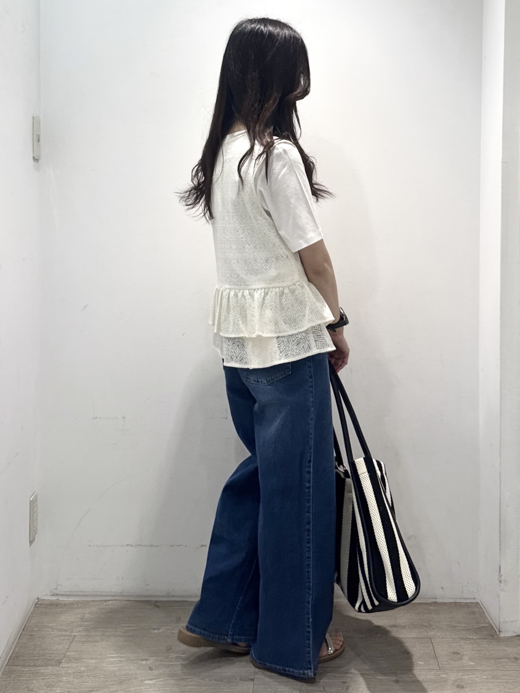 yuicciさんの「OPAQUE.CLIP｜オーガニックコットン混ベーシックTシャツ【洗濯機OK】《SS～LL》」を使ったコーディネート