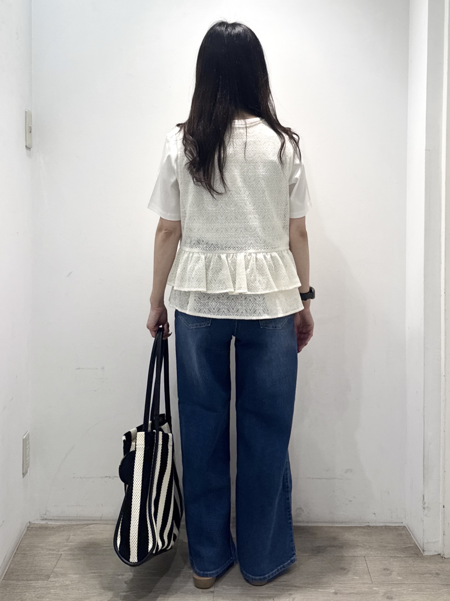 yuicciさんの「OPAQUE.CLIP｜オーガニックコットン混ベーシックTシャツ【洗濯機OK】《SS～LL》」を使ったコーディネート
