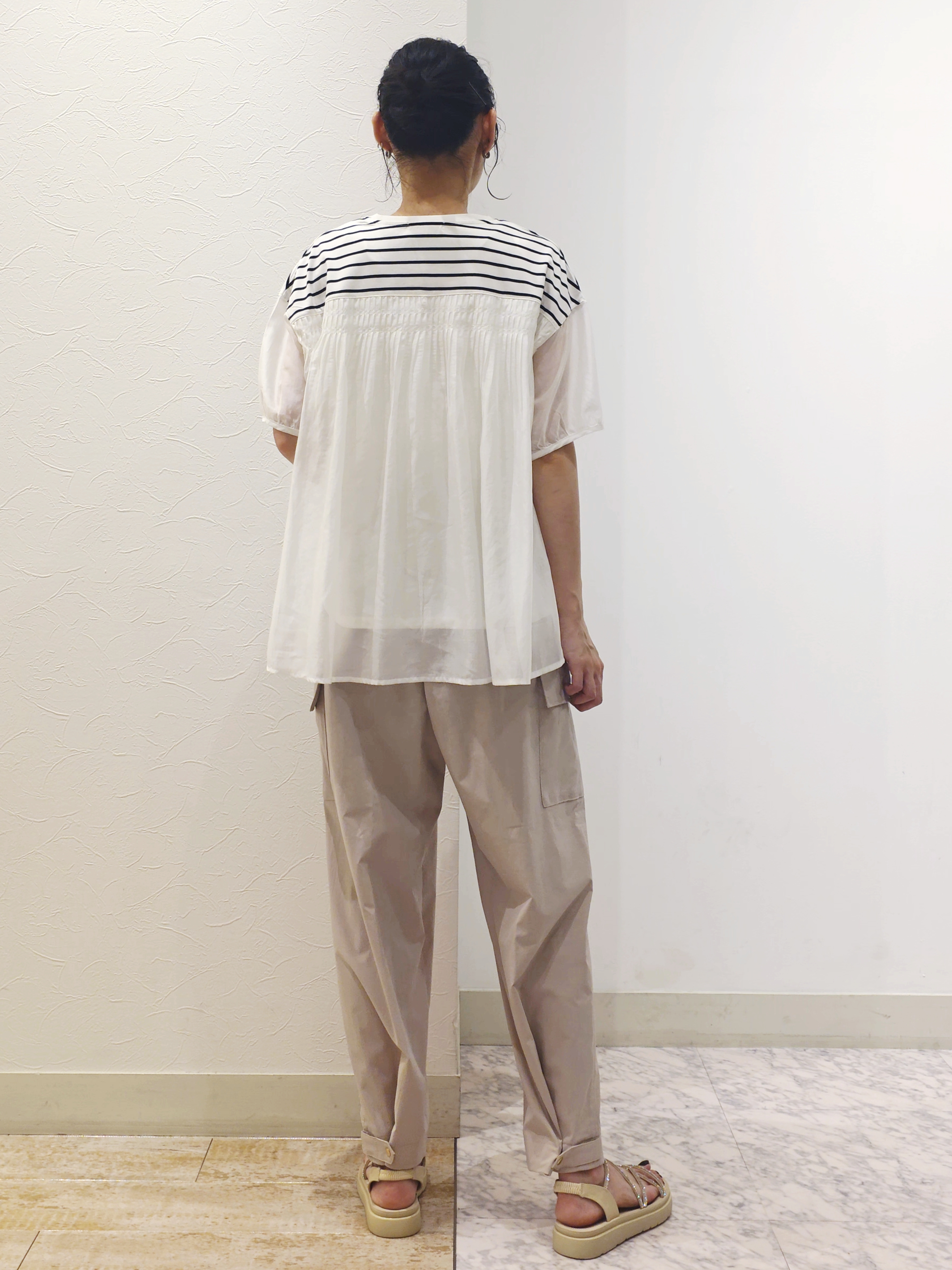 ケイさんの「grove｜【UVカット】体型カバー叶う、バックプリーツTシャツ」を使ったコーディネート