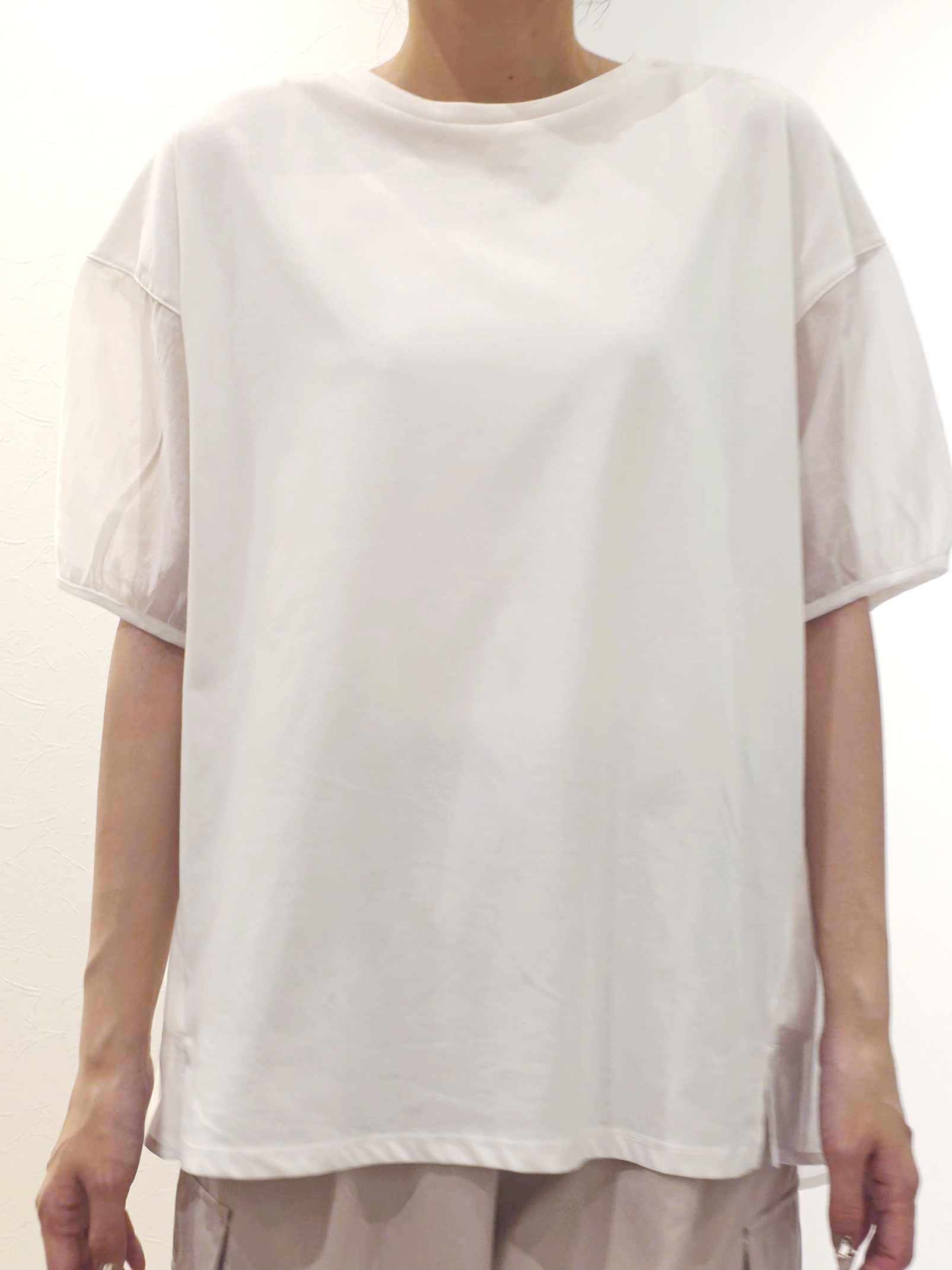 ケイさんの「grove｜【UVカット】体型カバー叶う、バックプリーツTシャツ」を使ったコーディネート