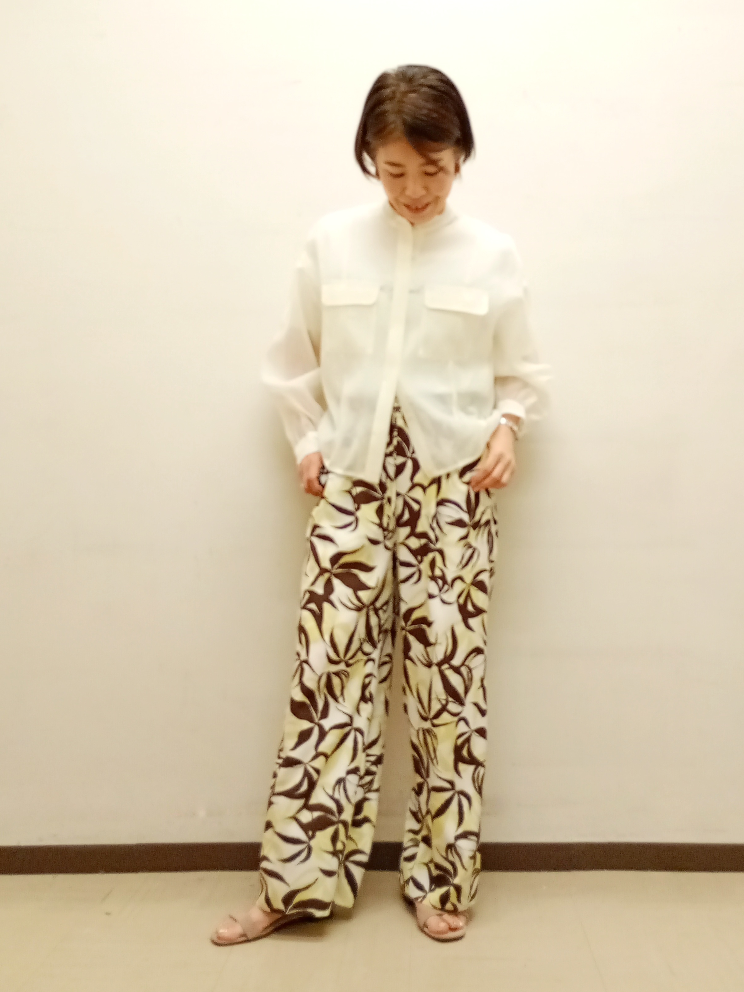 Kさんの「INDIVI｜【トレンド／2WAY】裾ドロスト付きシアーブラウスブルゾン」を使ったコーディネート
