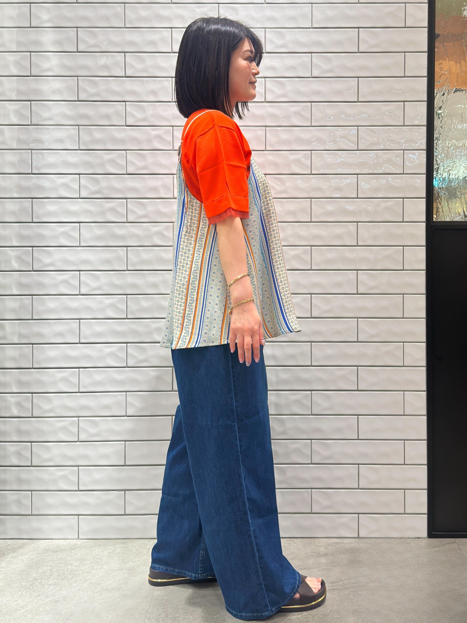 Minさんの「OPAQUE.CLIP｜【前後2WAY】プリントキャミブラウス／セットアップ可《洗濯機OK》」を使ったコーディネート