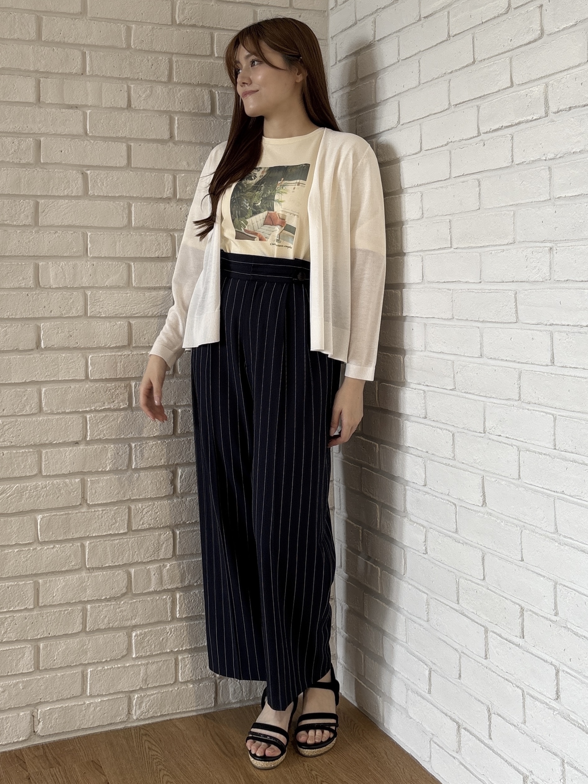 sayaさんの「grove｜高評価！【UVカット】ベーシックショートカーディガン」を使ったコーディネート