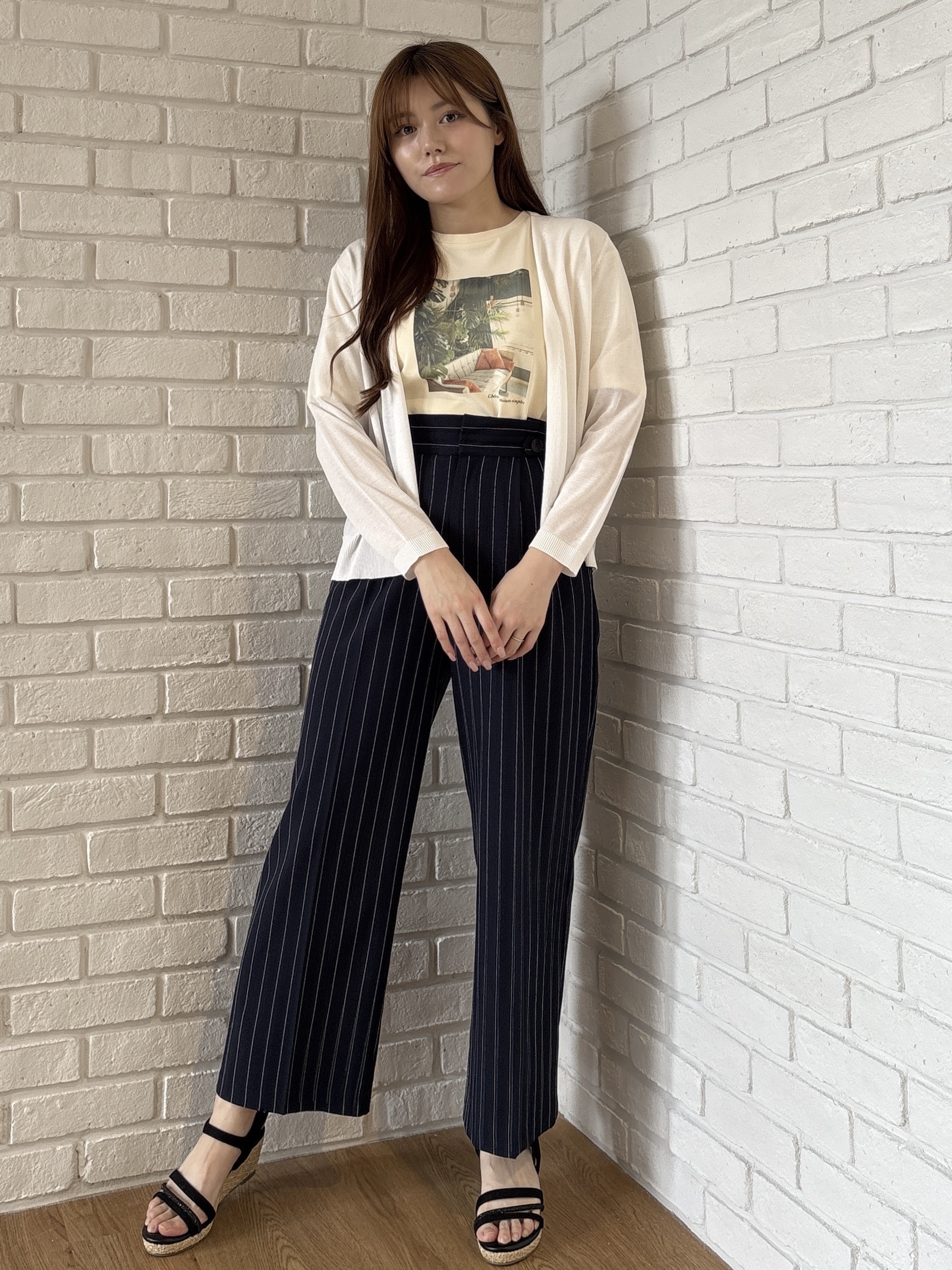 sayaさんの「grove｜高評価！【UVカット】ベーシックショートカーディガン」を使ったコーディネート