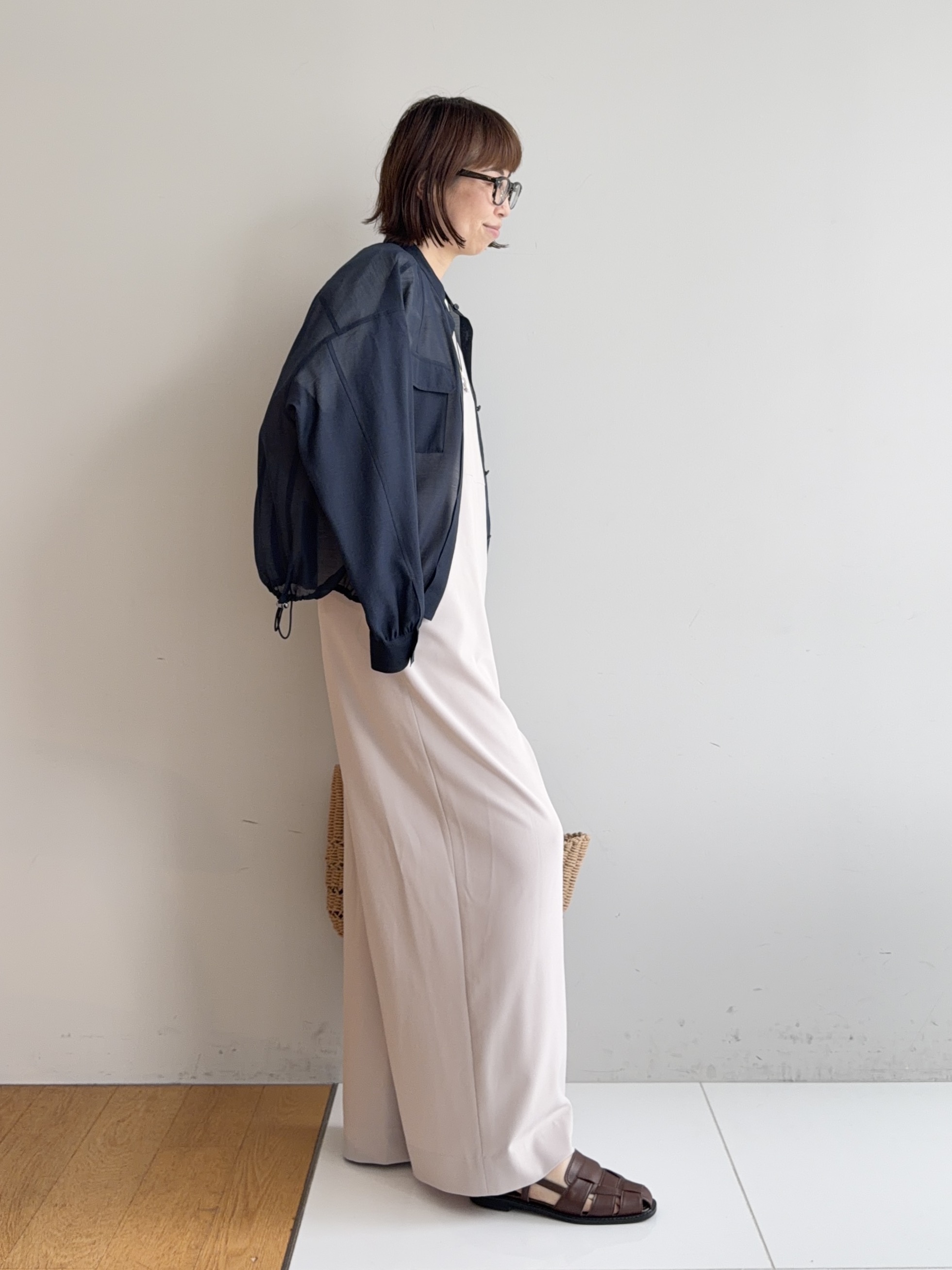murayamaさんの「INDIVI｜【トレンド／2WAY】裾ドロスト付きシアーブラウスブルゾン」を使ったコーディネート