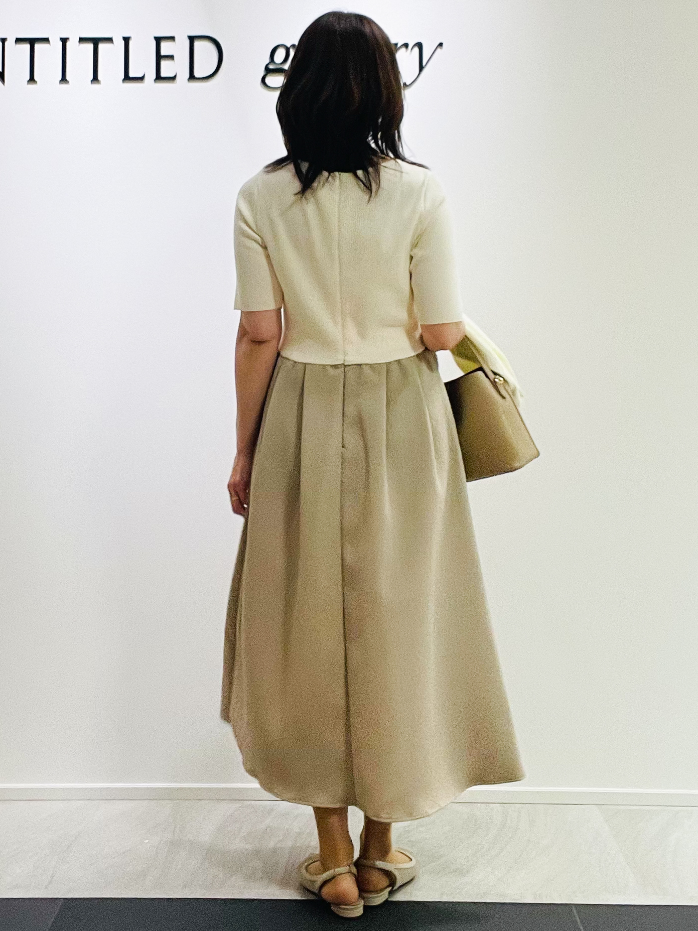 めいさんの「UNTITLED｜◆【一枚でサマ見え】ニットドッキングジャガードワンピース」を使ったコーディネート