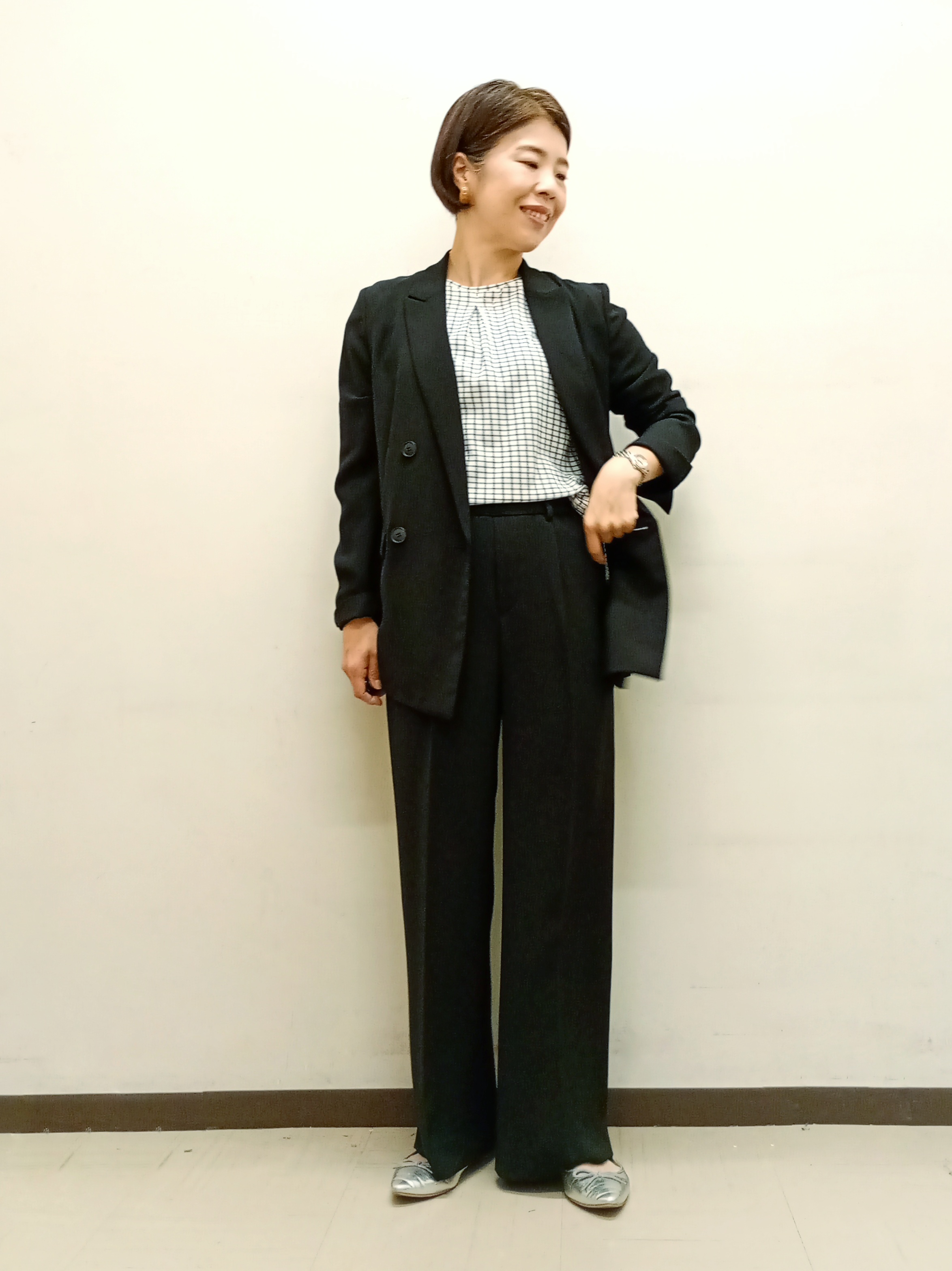 Kさんの「INDIVI｜【UVケア／吸汗速乾／着映え】ティアードストライプシャツ」を使ったコーディネート