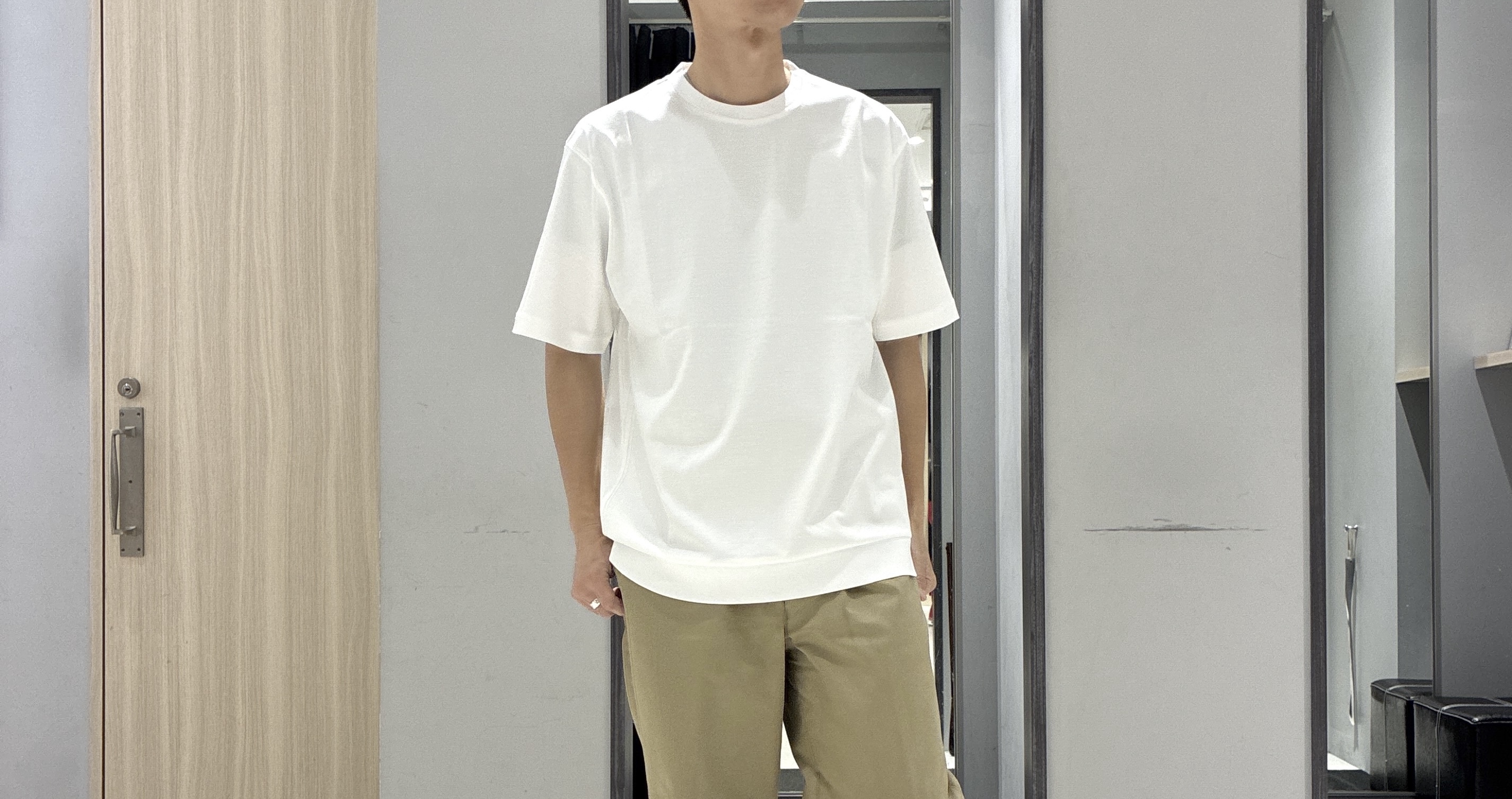 わいずみさんの「TAKEO KIKUCHI｜【吸汗速乾】タイル柄プリント 半袖シャツ」を使ったコーディネート