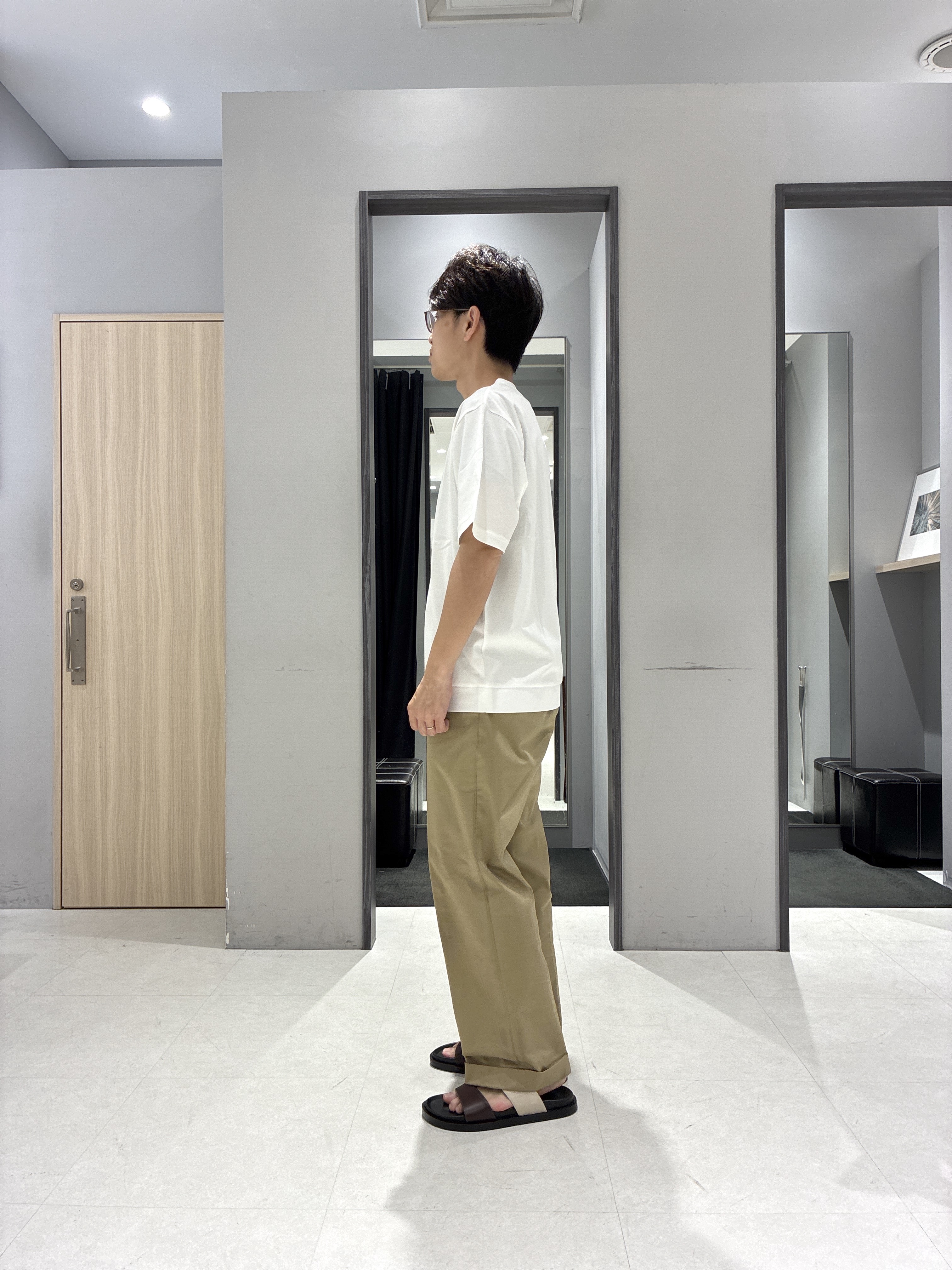 わいずみさんの「TAKEO KIKUCHI｜【吸汗速乾】タイル柄プリント 半袖シャツ」を使ったコーディネート
