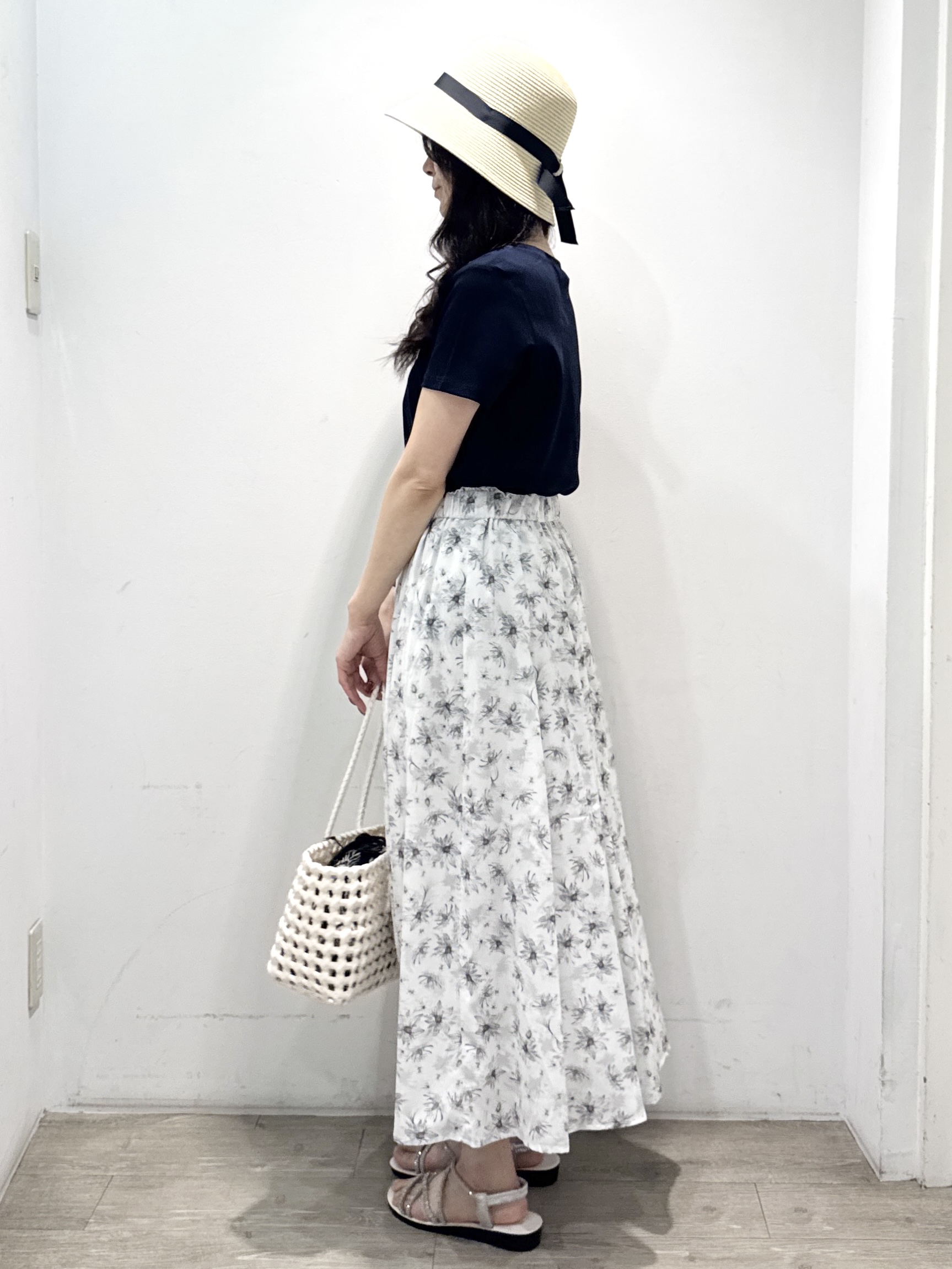 yuicciさんの「OPAQUE.CLIP｜【UVケア／接触冷感】フロントロゴ刺繍Tシャツ《洗濯機OK／S-3L／7col》」を使ったコーディネート