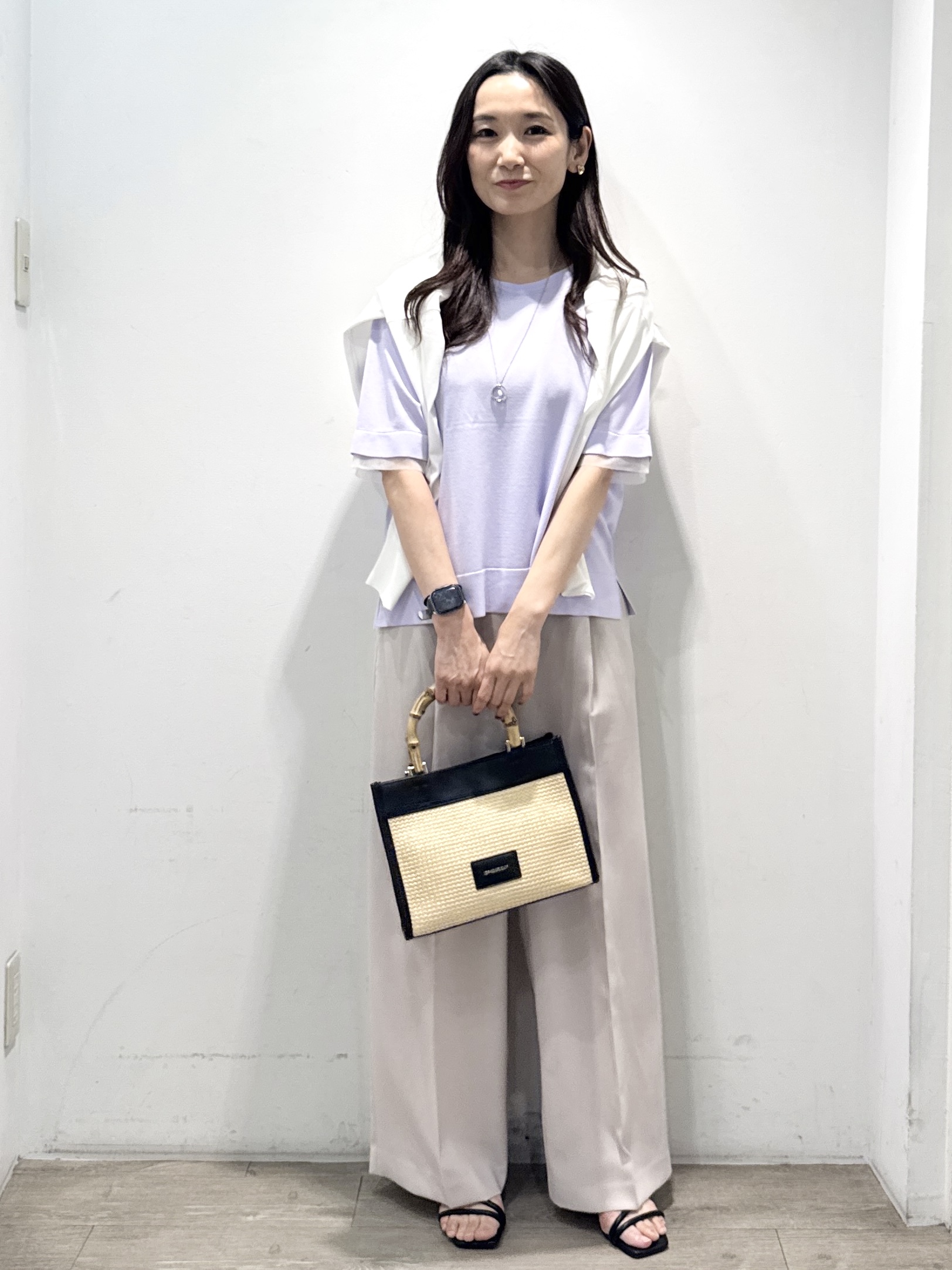 yuicciさんの「OPAQUE.CLIP｜【UV／接触冷感】Vネックリラクシーニットカーディガン《洗濯機OK／抗ピル》」を使ったコーディネート