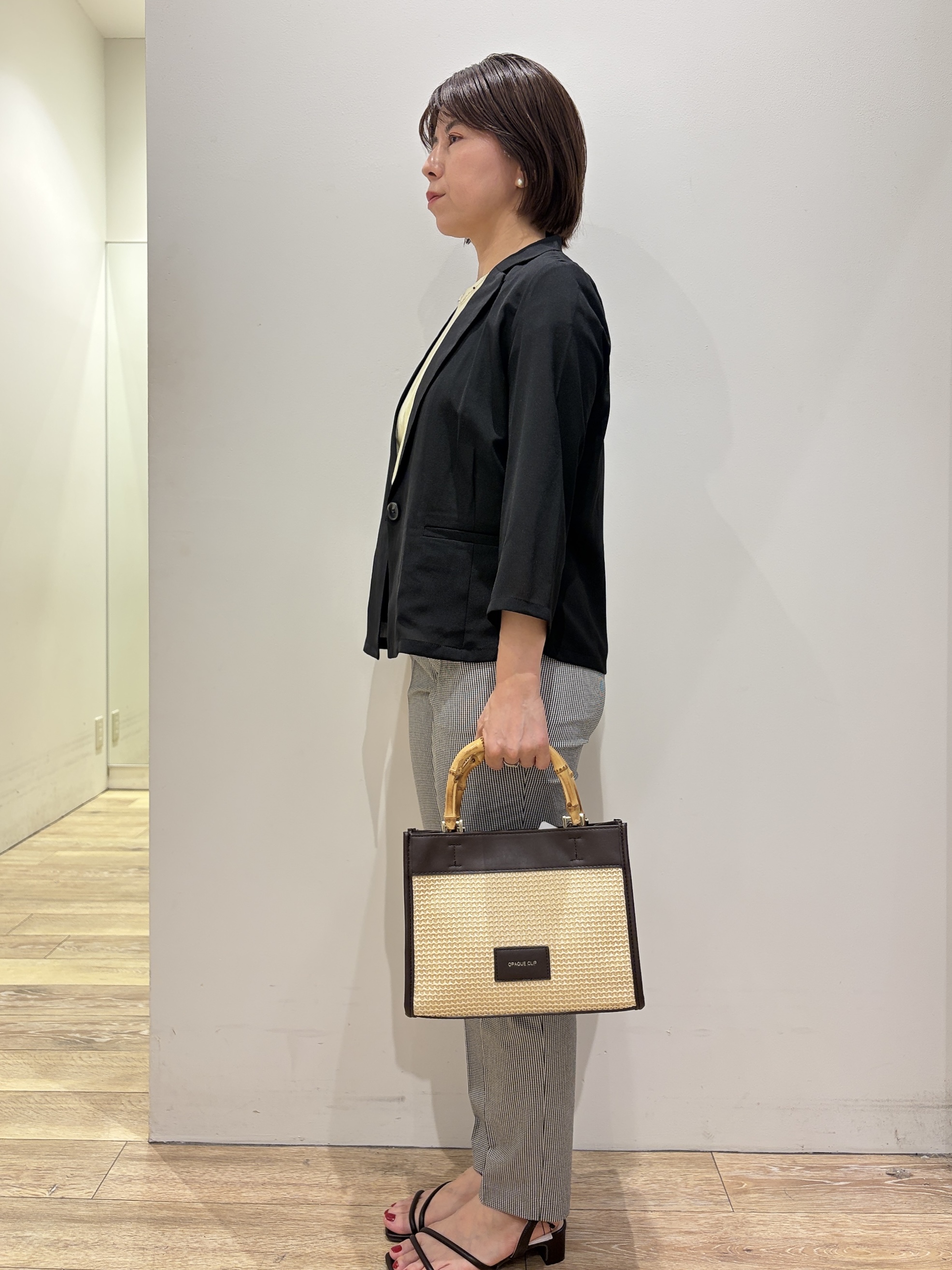 YUKOさんの「index｜【接触冷感／防シワ】ひんやり7分袖テーラードジャケット《洗濯機OK》」を使ったコーディネート