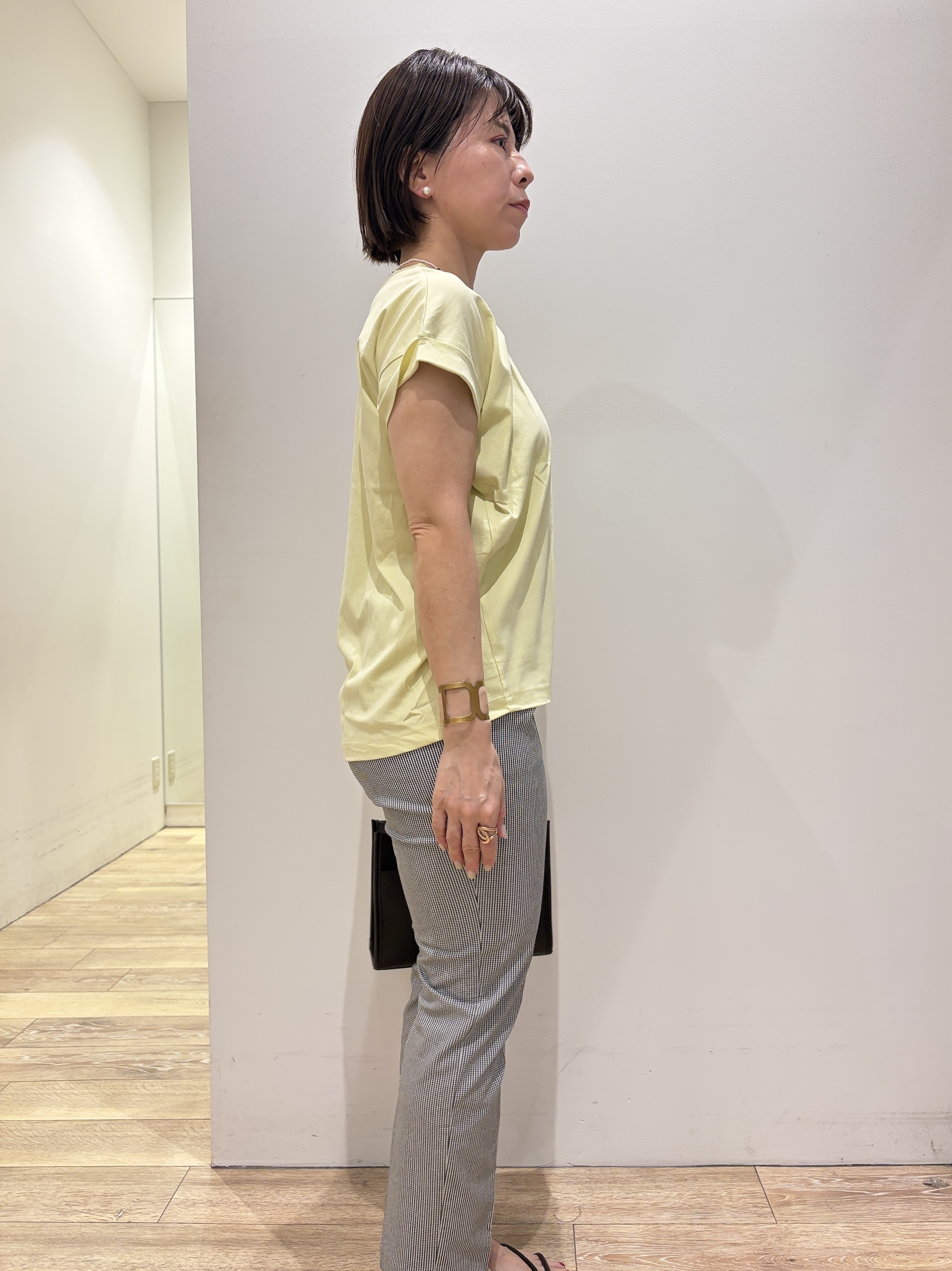 YUKOさんの「index｜【接触冷感／防シワ】ひんやり7分袖テーラードジャケット《洗濯機OK》」を使ったコーディネート