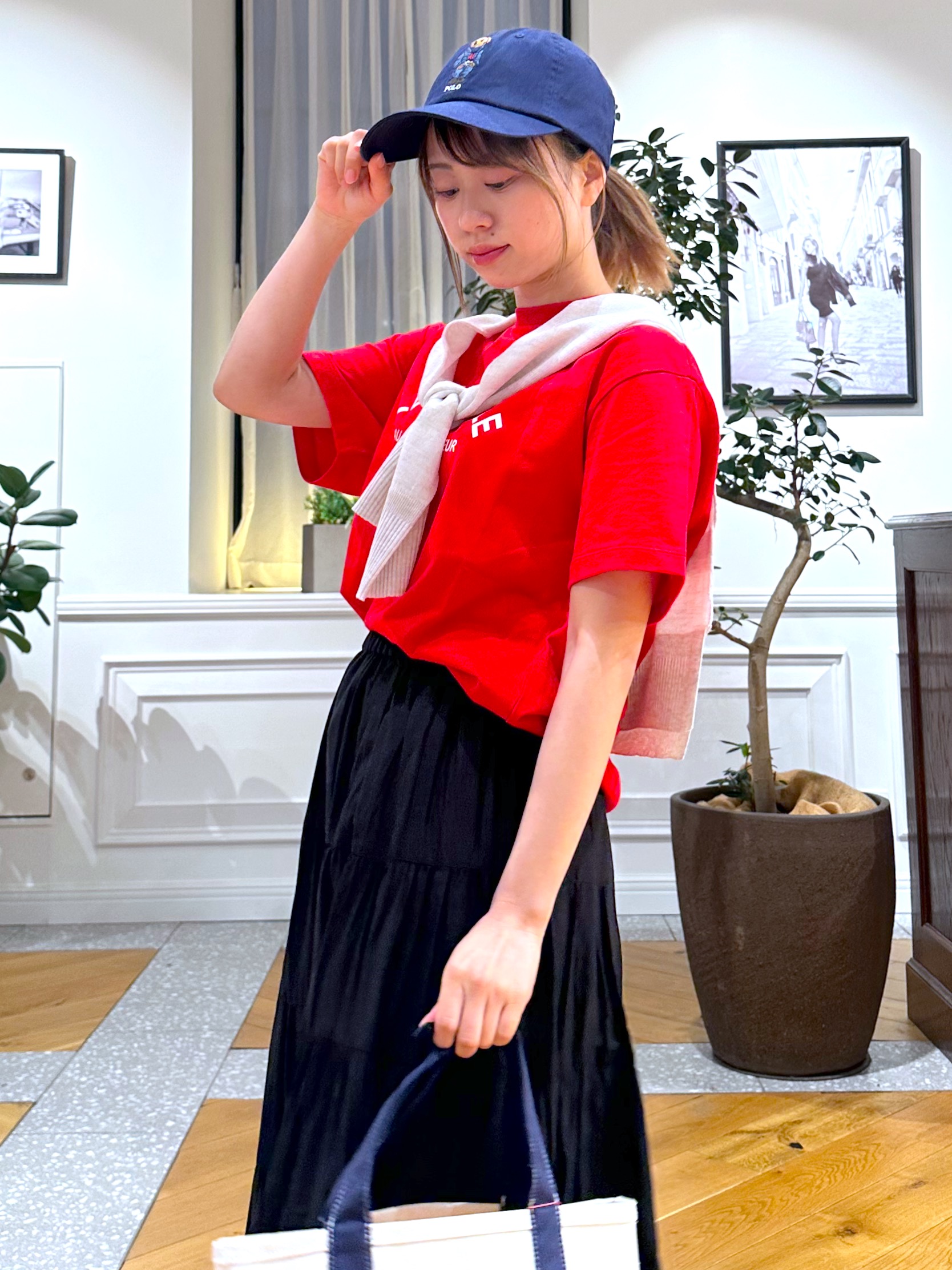 なべこさんの「DRESSTERIOR｜◆【接触冷感/UVカット】ウォッシャブル スピンコットン カーディガン」を使ったコーディネート
