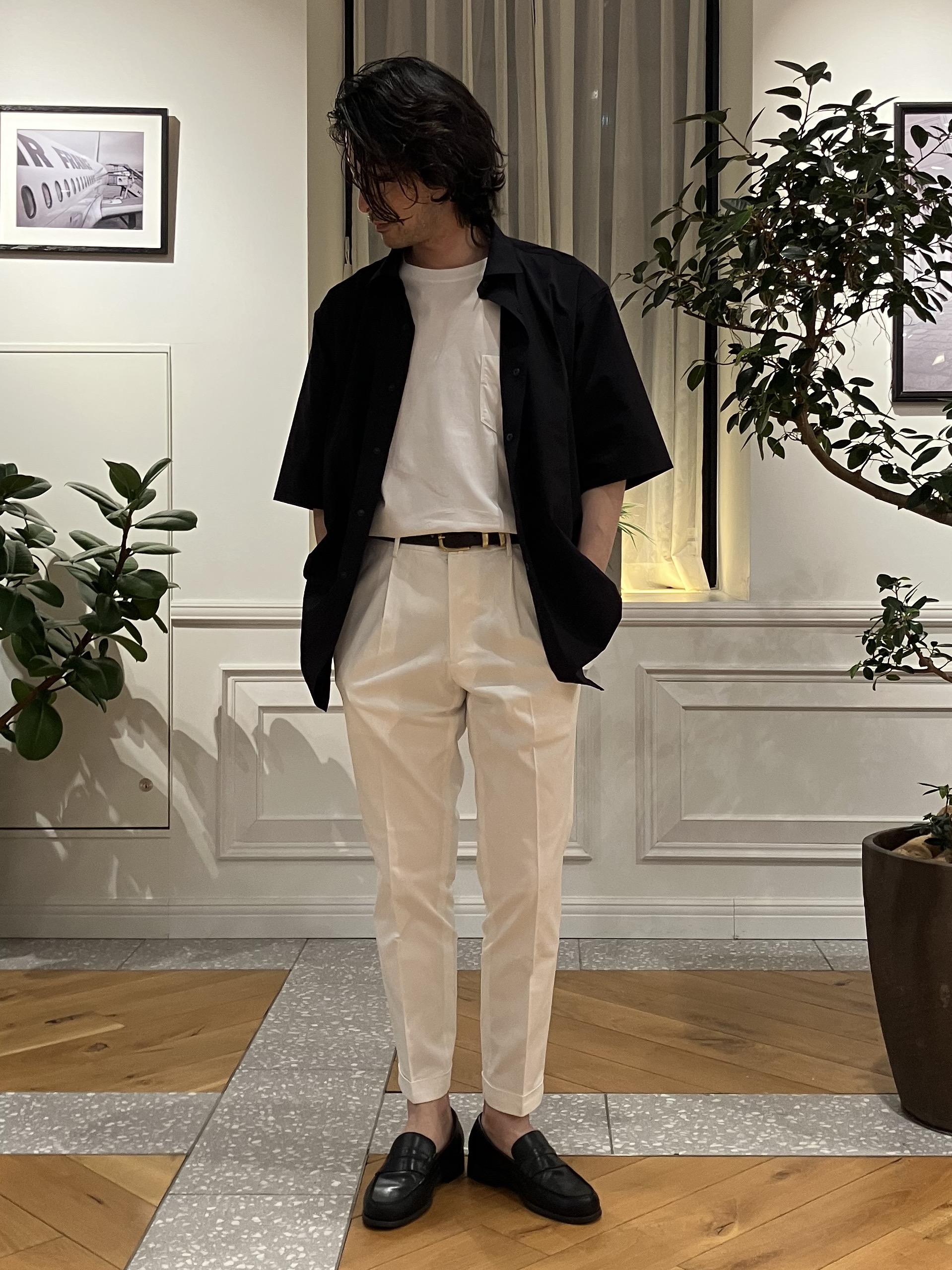 junyaさんの「DRESSTERIOR｜【接触冷感／抗菌防臭／消臭】ICE CLEAR COTTON ポケットTシャツ」を使ったコーディネート