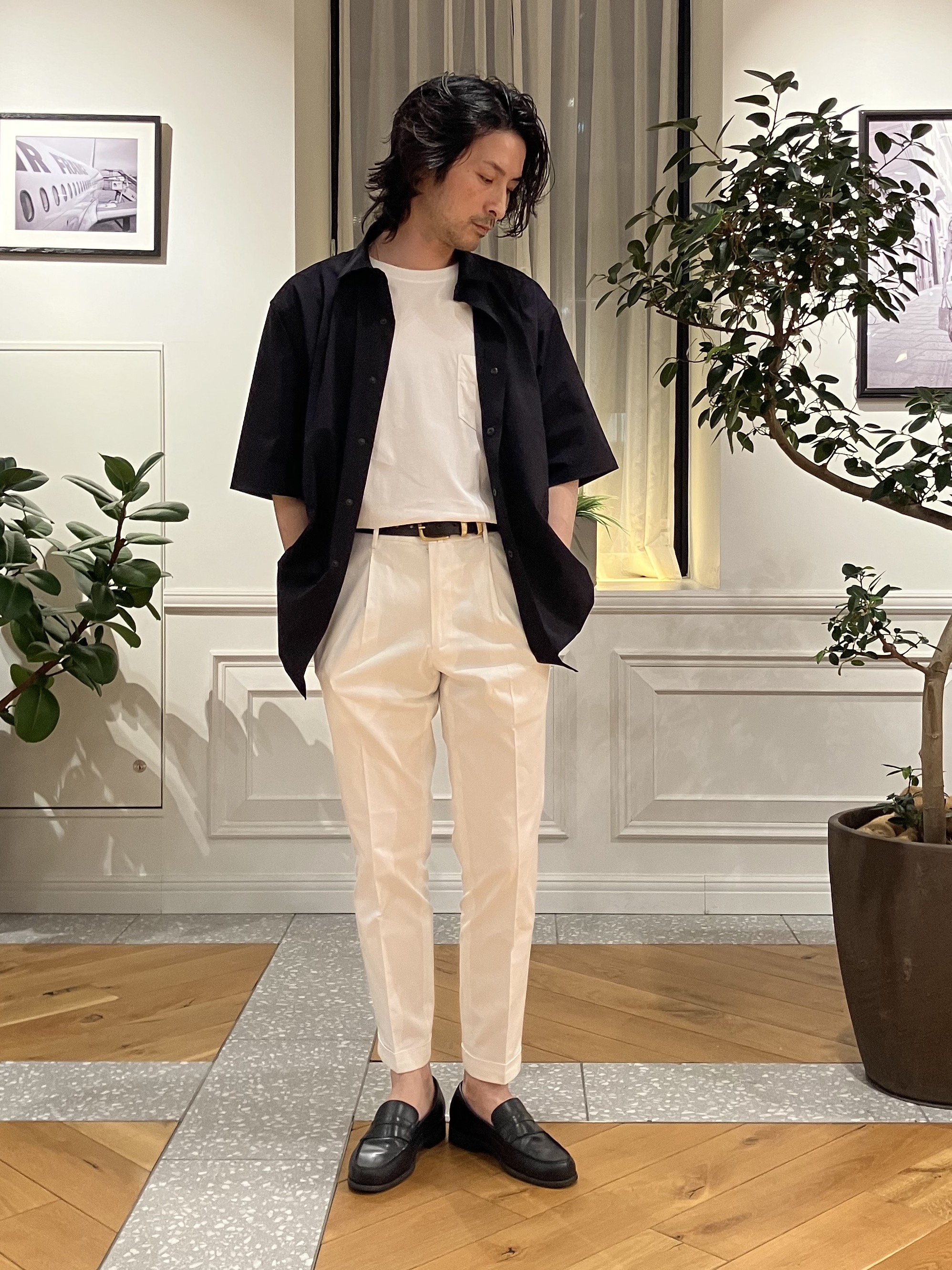 junyaさんの「DRESSTERIOR｜【接触冷感／抗菌防臭／消臭】ICE CLEAR COTTON ポケットTシャツ」を使ったコーディネート