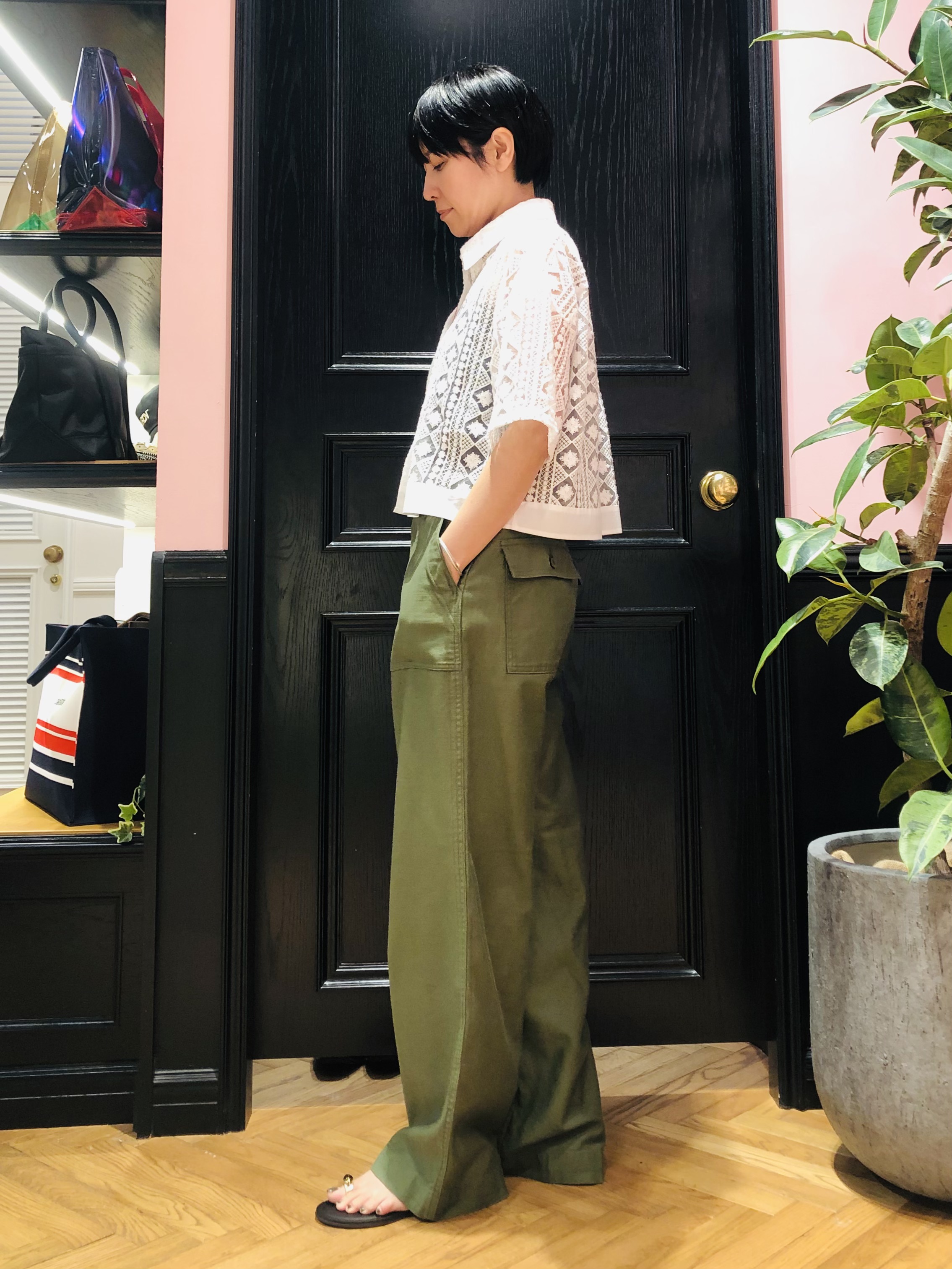 OGATAさんの「DRESSTERIOR｜NICOLAS LAINAS（ニコラスライナス）ソフトソールトングサンダル」を使ったコーディネート