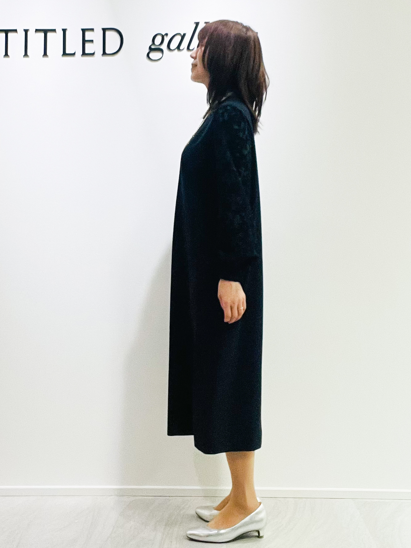 めいさんの「UNTITLED｜◆【お呼ばれドレス/洗える】カットジャカードスリーブ ワンピース」を使ったコーディネート
